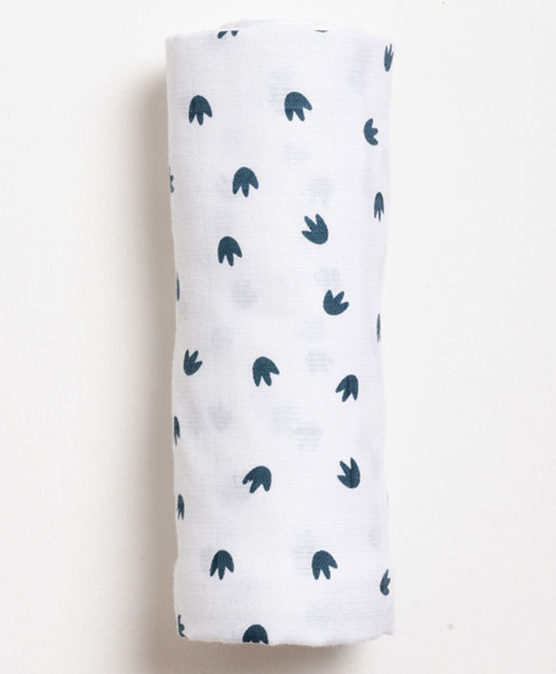 Aariro Organic Cotton Swaddle Little Dino Paw-image-25