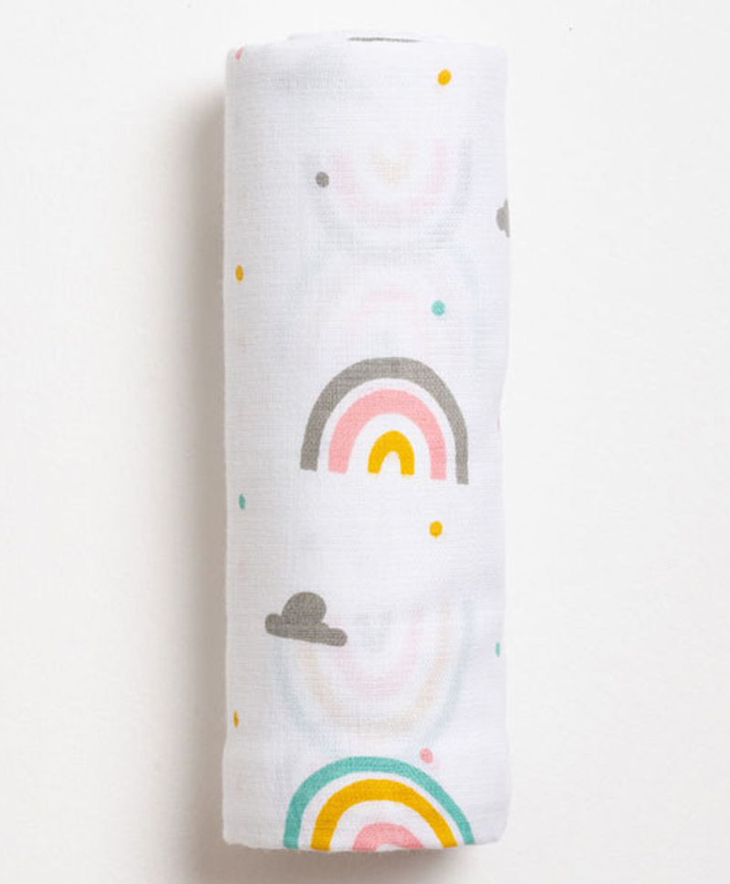 Aariro Organic Cotton Swaddle Rainbow-picture-5