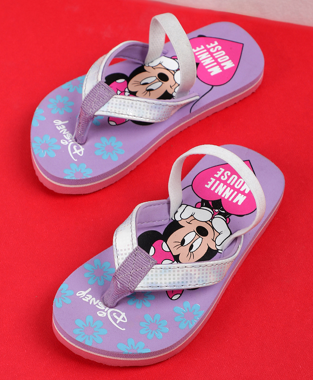 Kidsville Mickey & Friends Featuring Minnie Mouse Detailed Flip Flops - Purple-image-41