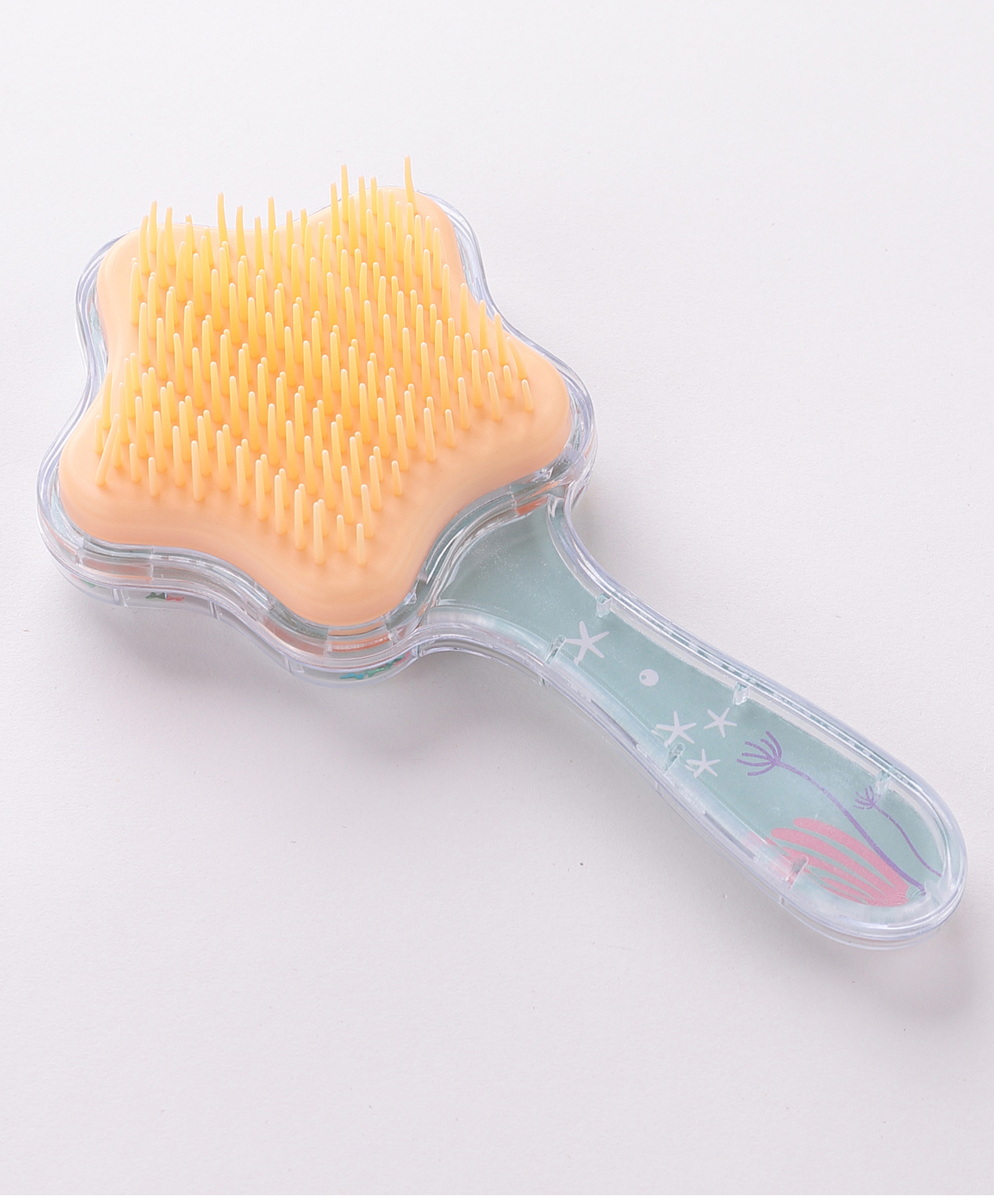 Hair Brush With Star Shape & Unicorn Design - Blue-image-35