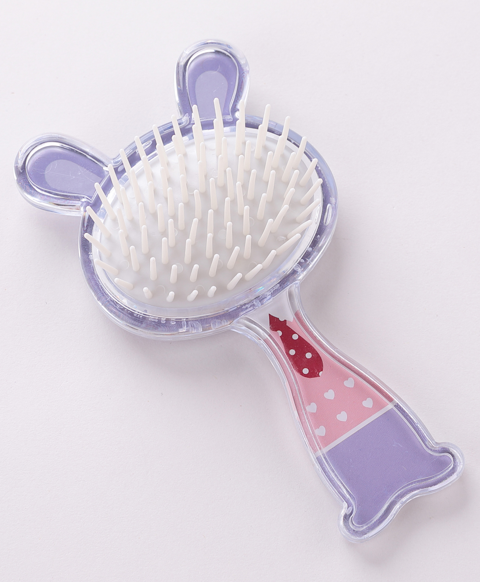 Hair Brush With Air Cushion & Kitty Design - Purple-image-25