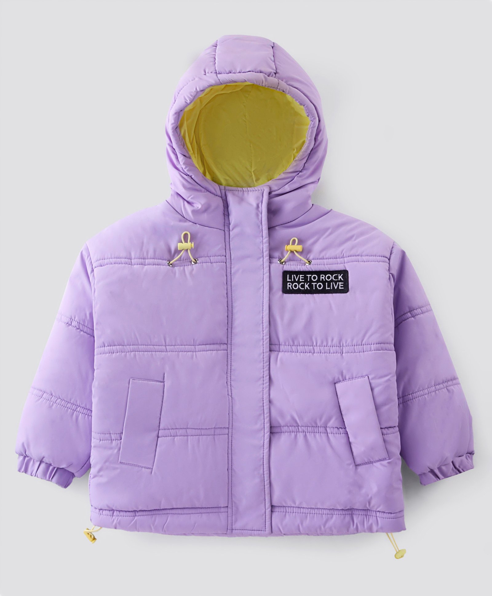 Primo Gino Full Sleeve Hooded Puffer Jackets with Badges - Purple-image-24