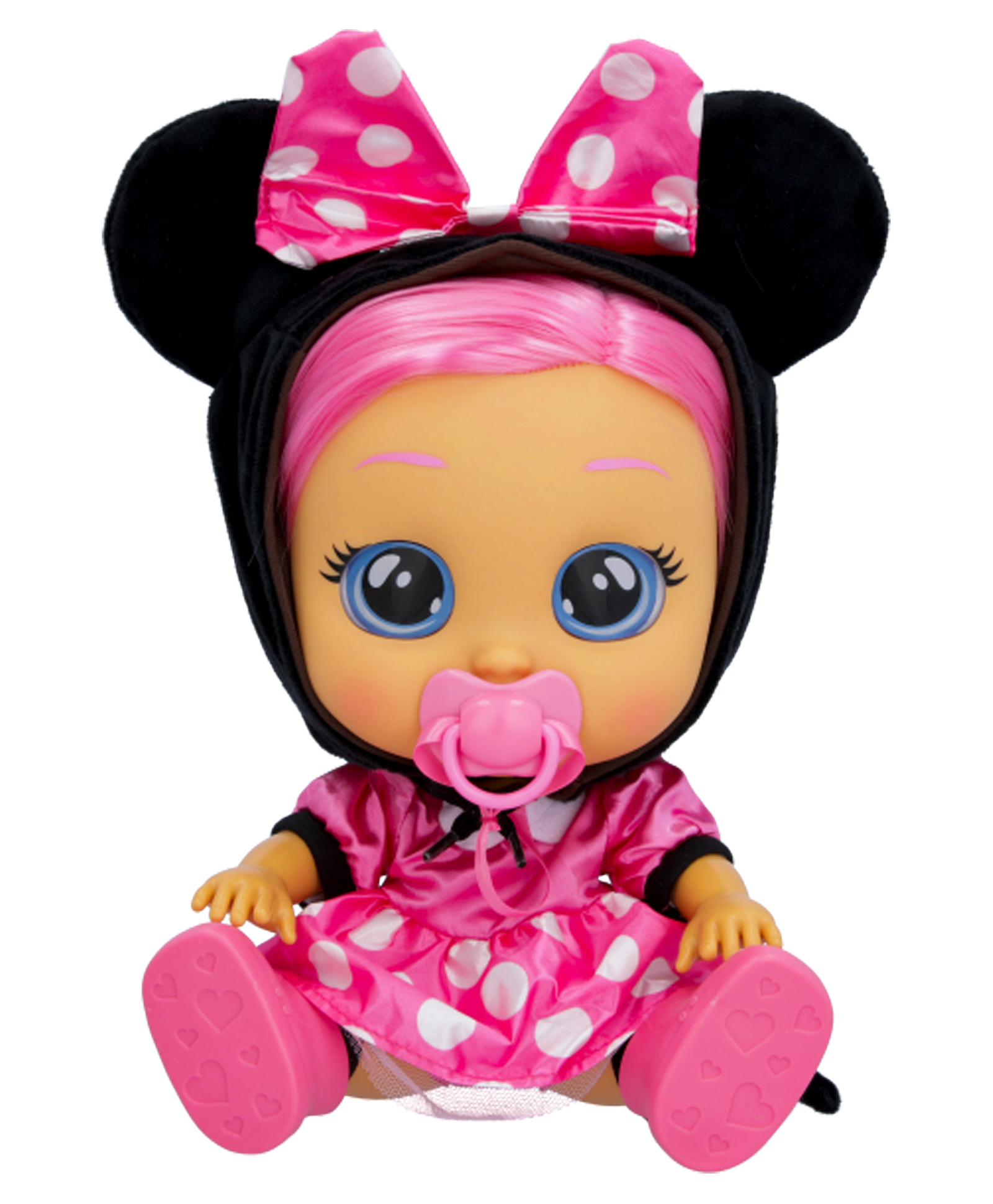 IMC My Little Dressy Minnie Cry Baby Doll Pink - Height 28 cm-image-44