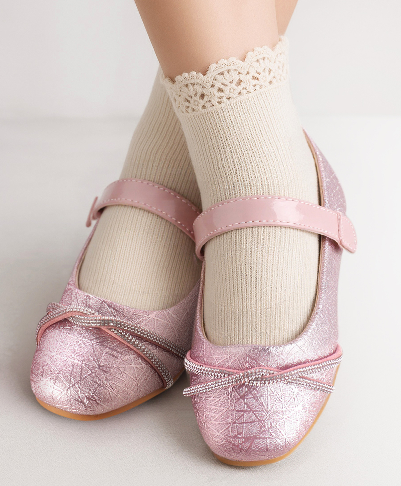 Cute Walk by Babyhug Ballerinas With Velcro Closure & Knot Applique - Pink-picture-20
