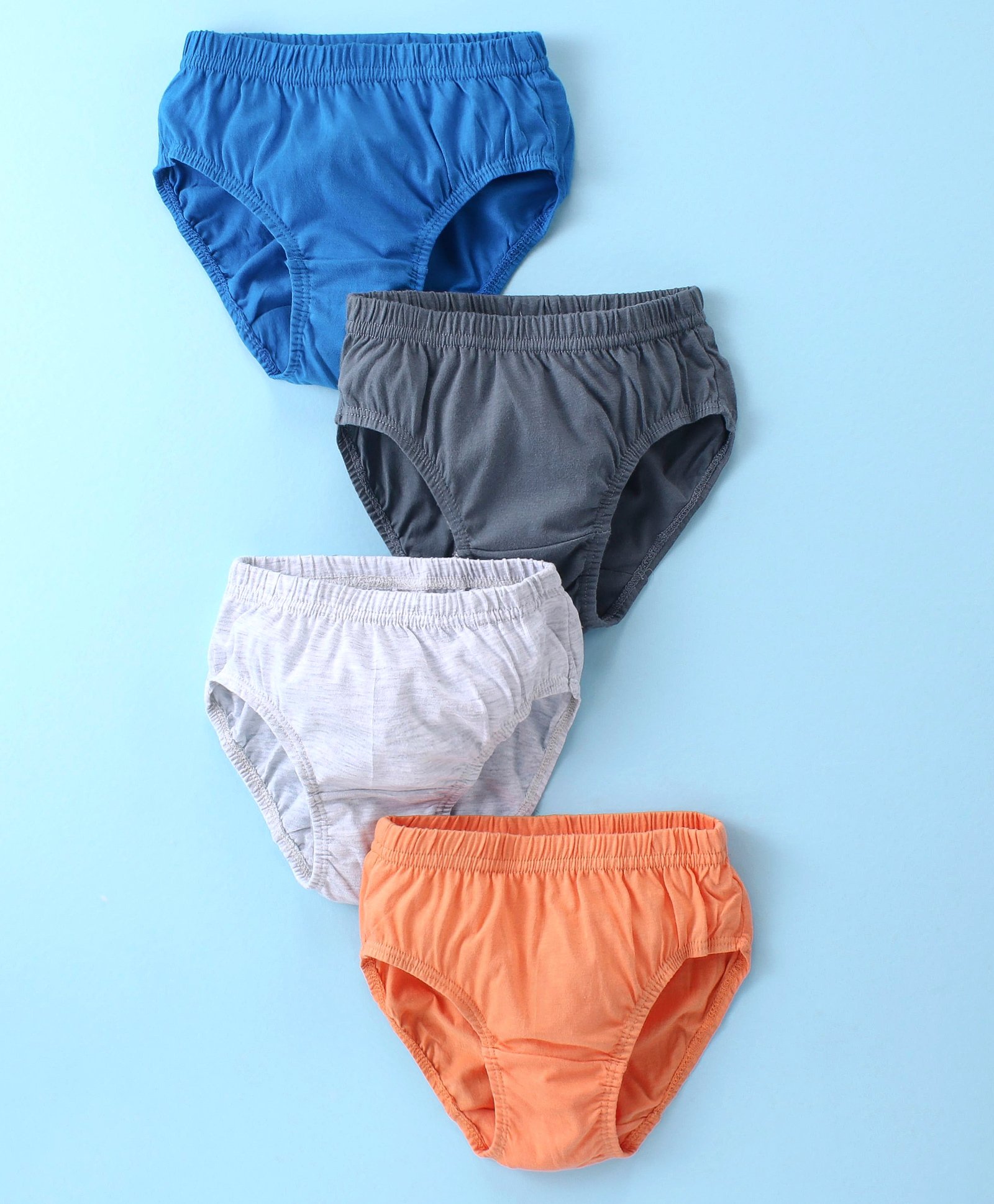 Bodycare Cotton Knit Solid Colour Briefs Pack of 4 - Multicolour-image-36