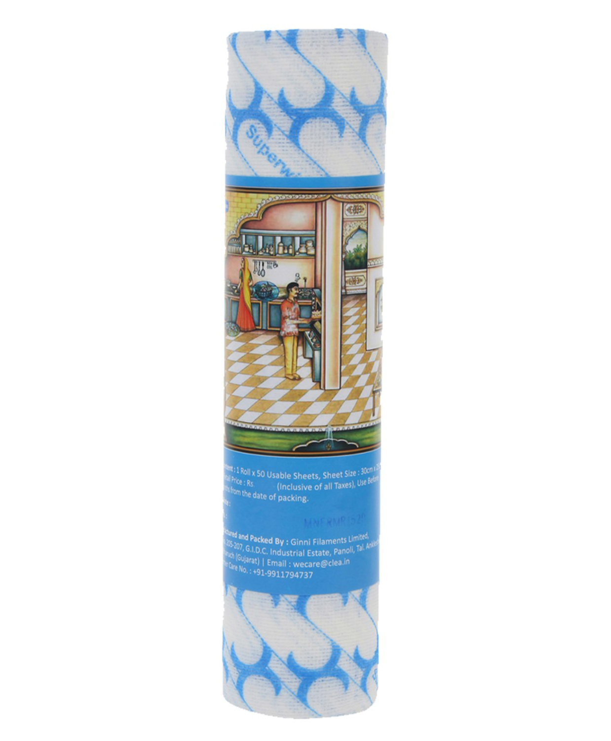 Superwipe Premium Printed Kitchen Swipe Rolls Kitchen Tissue Roll Reusable & Washable Multi-Purpose Household Sheets - 50 Pulls per Roll (Pack of 1)-image-20