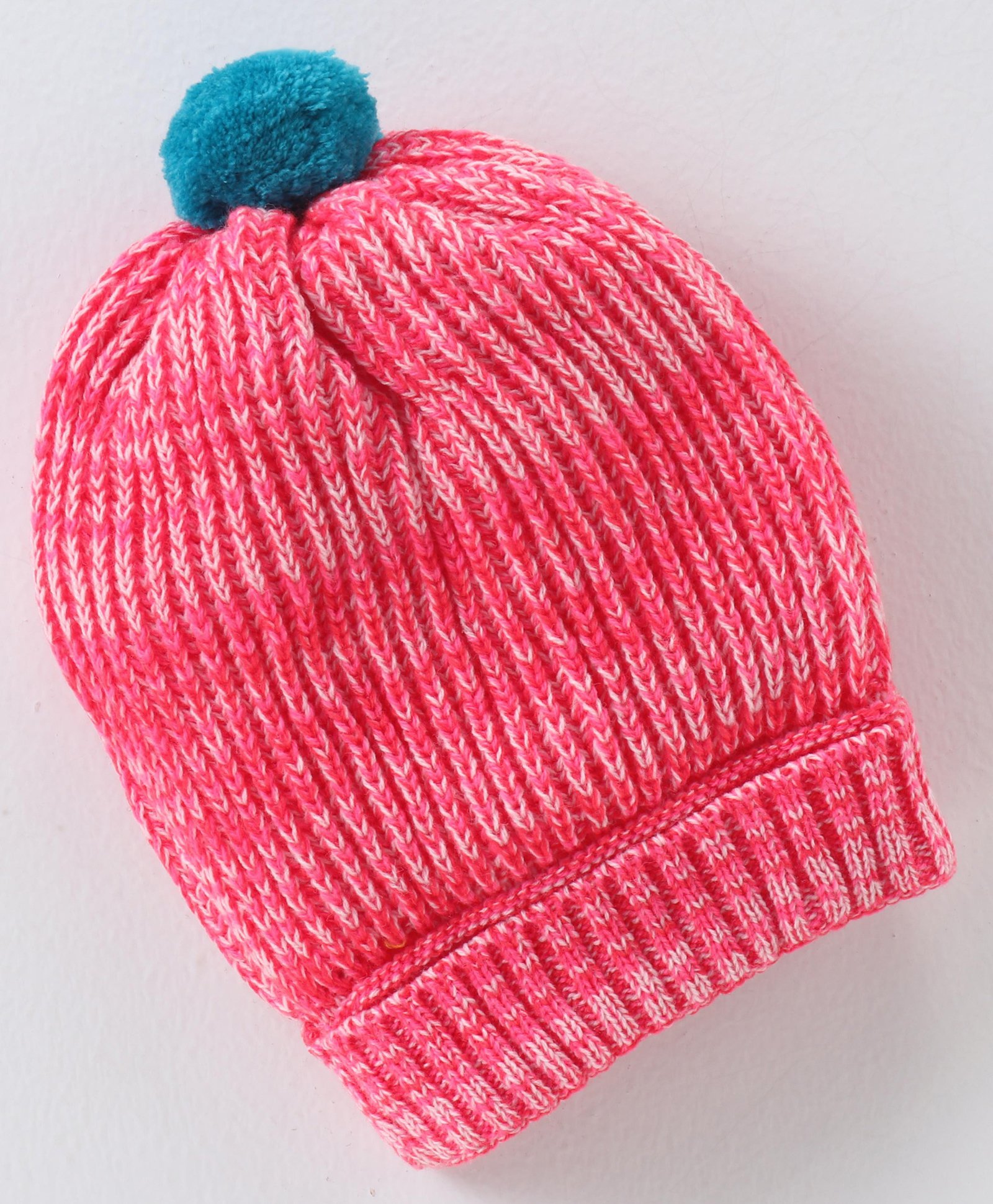 Babyhug Knitted Woollen Cap - Pink-image-36