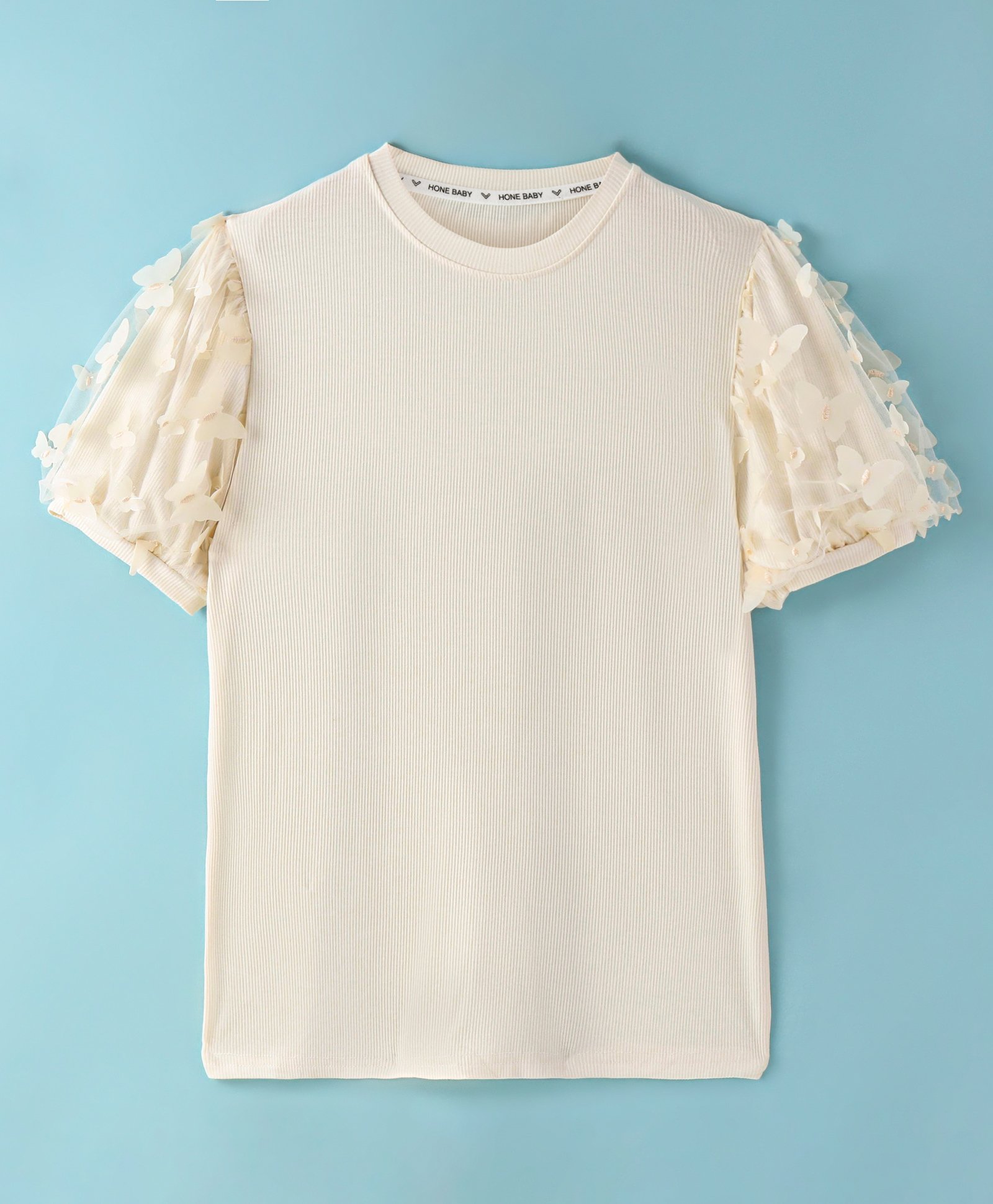 Kookie Kids Cotton Knit Half Sleeves Top - Cream-image-43
