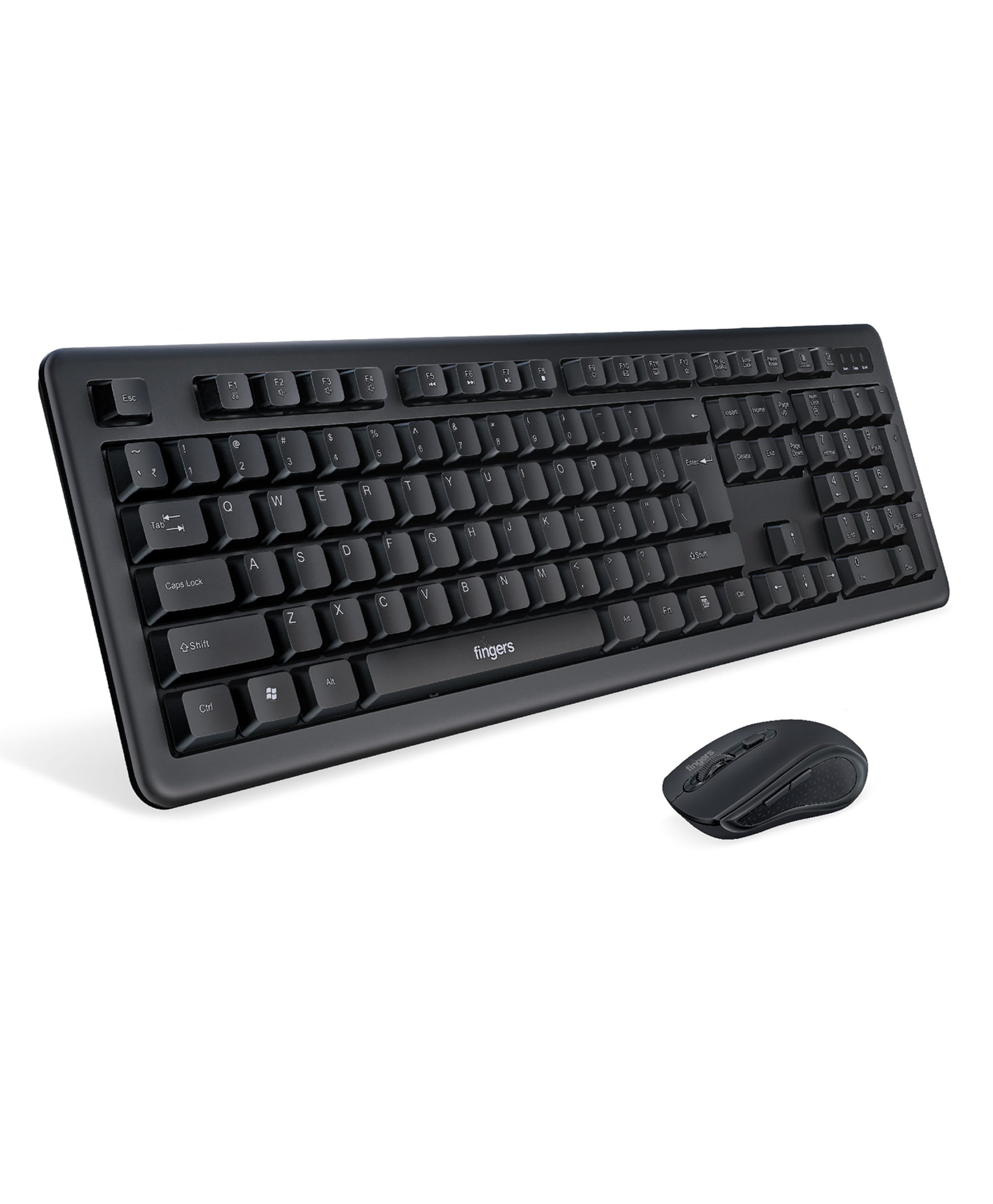FINGERS Duo-Recharge Wireless Deskset (Mouse + Keyboard) Combo (Rechargeable Batteries with 25-day worktime,2.4 GHz Technology with USB Nano Receiver, Windows, macOS, Linux & Chrome OS Compatible)-image-3