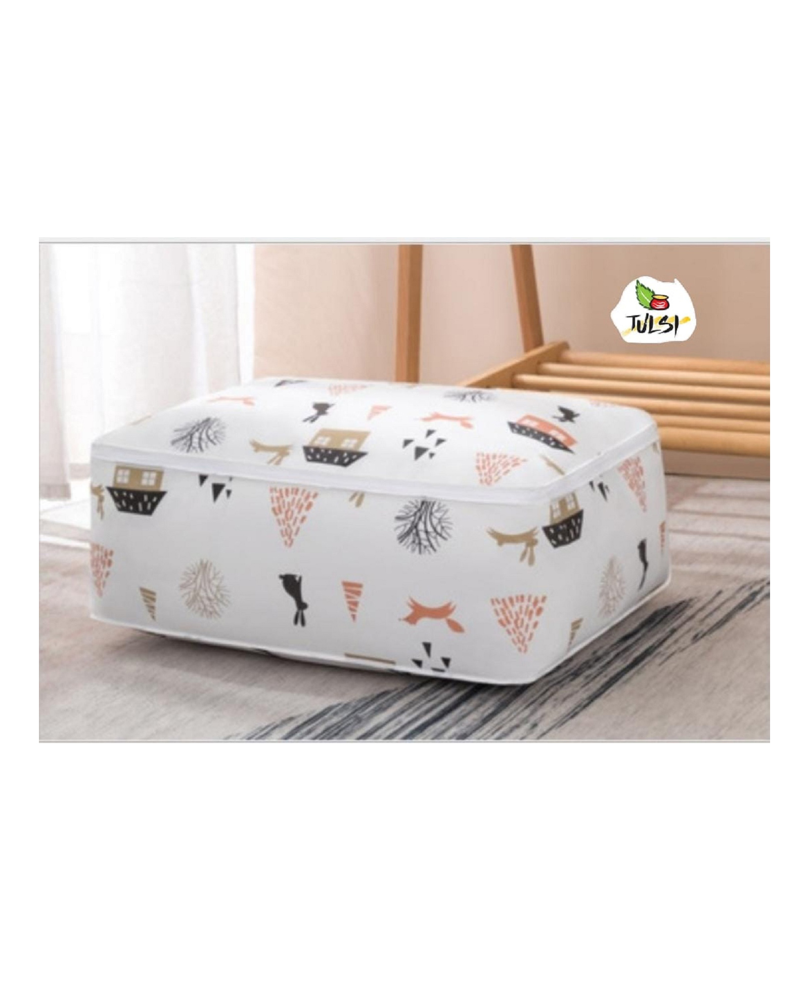 JARS Collections  Canvas Portable Toy cum blanket Storage Bags Clothes Organizer Bag  Multicolor-picture-24
