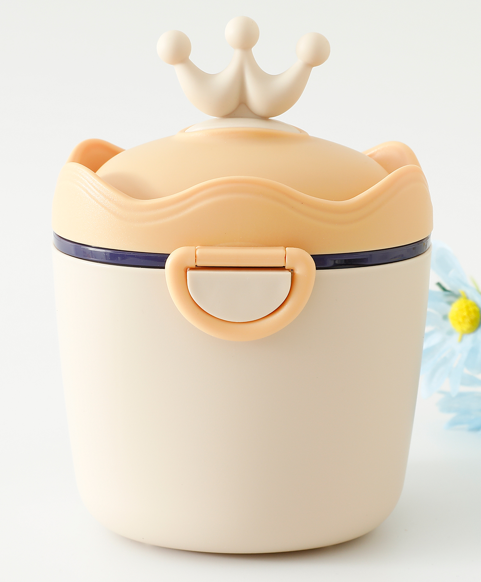 fab n funky Milk Powder Storage Container with Spoon Apricot - 500 ml-picture-17