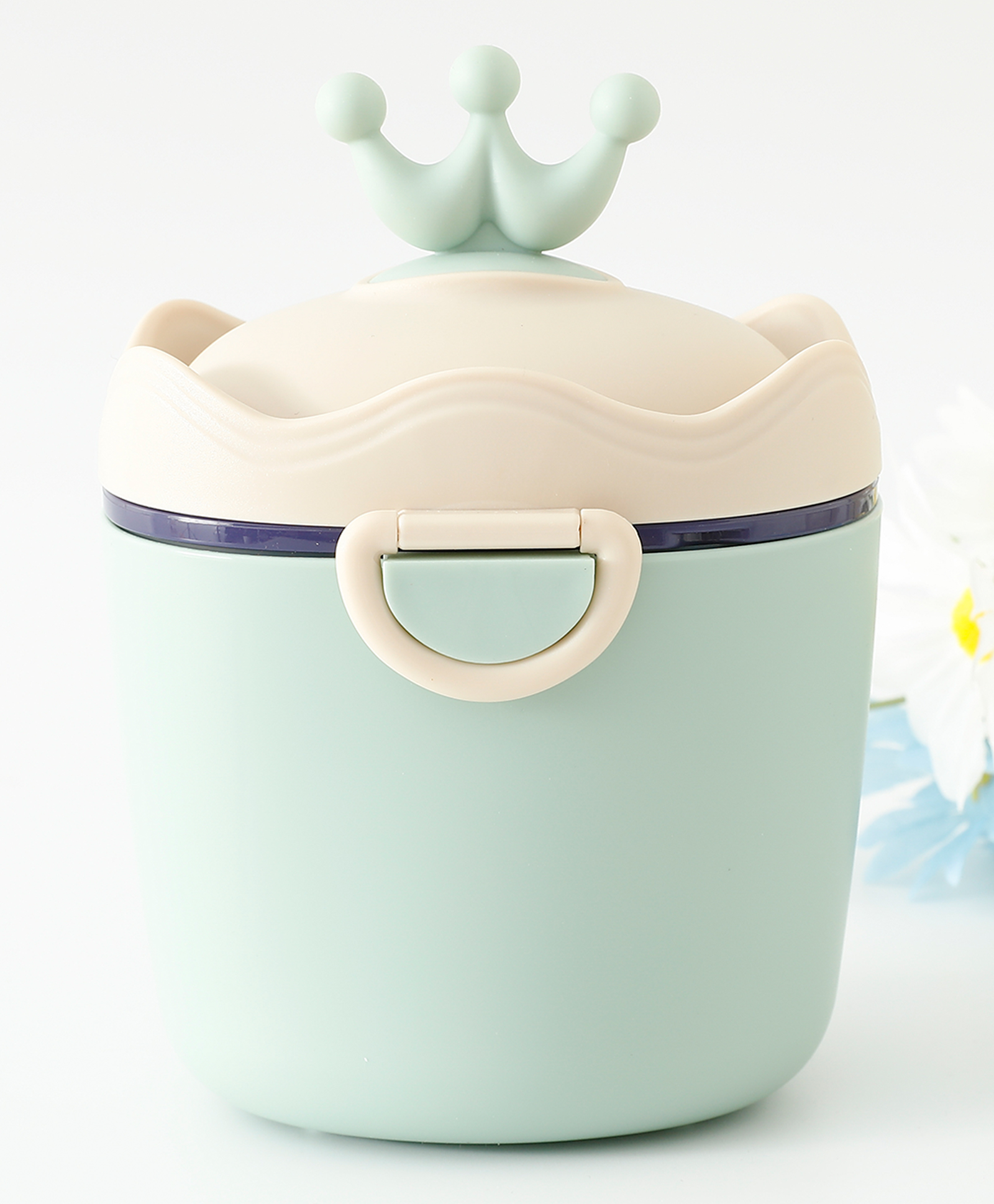 fab n funky Milk Powder Storage Container with Spoon Green - 500 ml-picture-23
