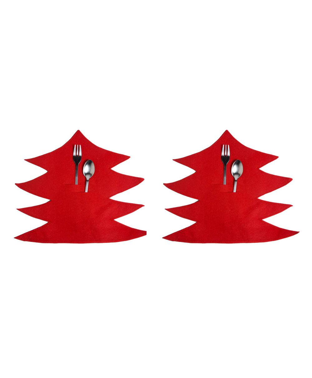 Li'll Pumpkins Tree Cutlery Mat - Red-picture-22