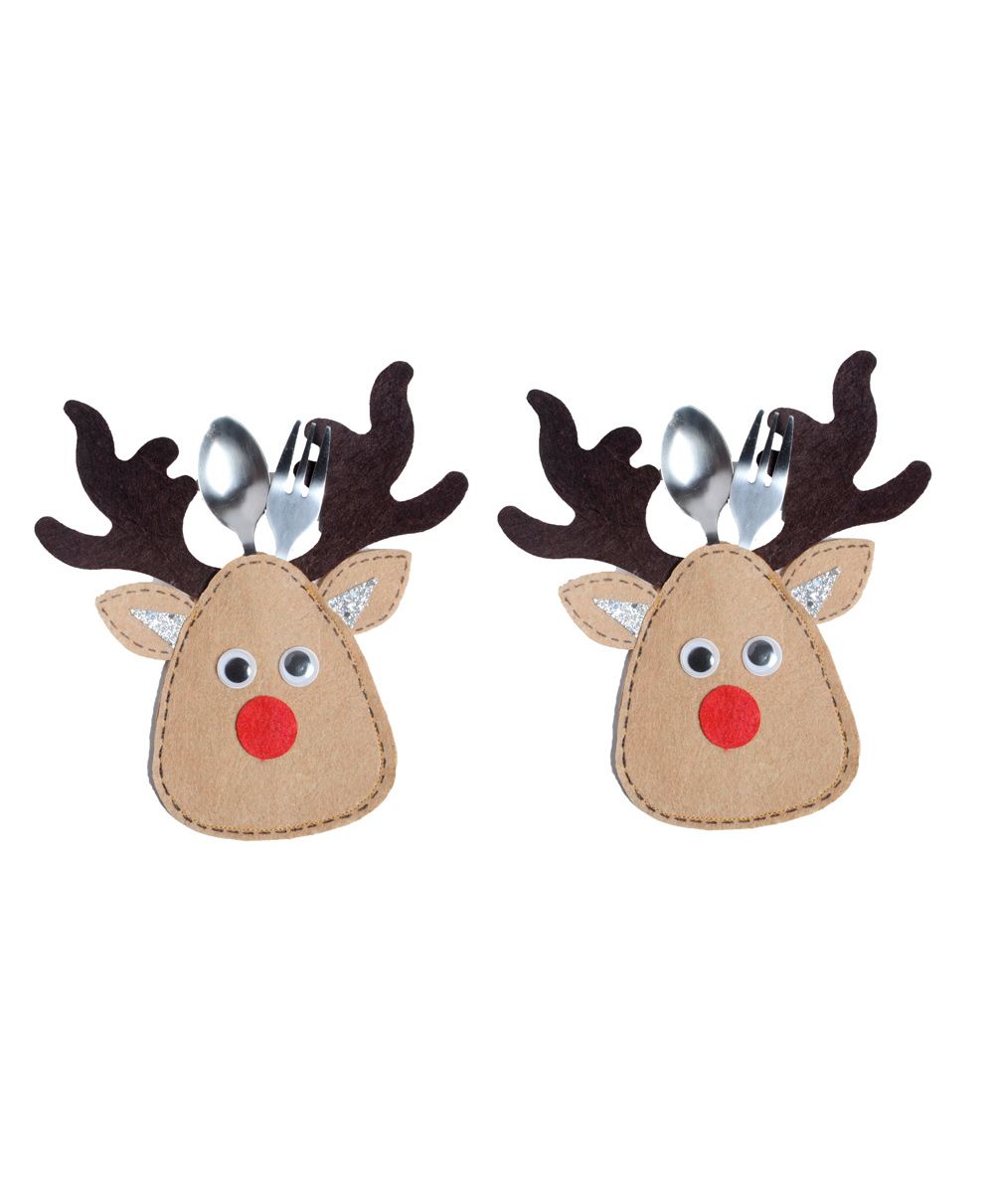 Li'll Pumpkins Reindeer Cutlery Pocket - Beige-picture-24