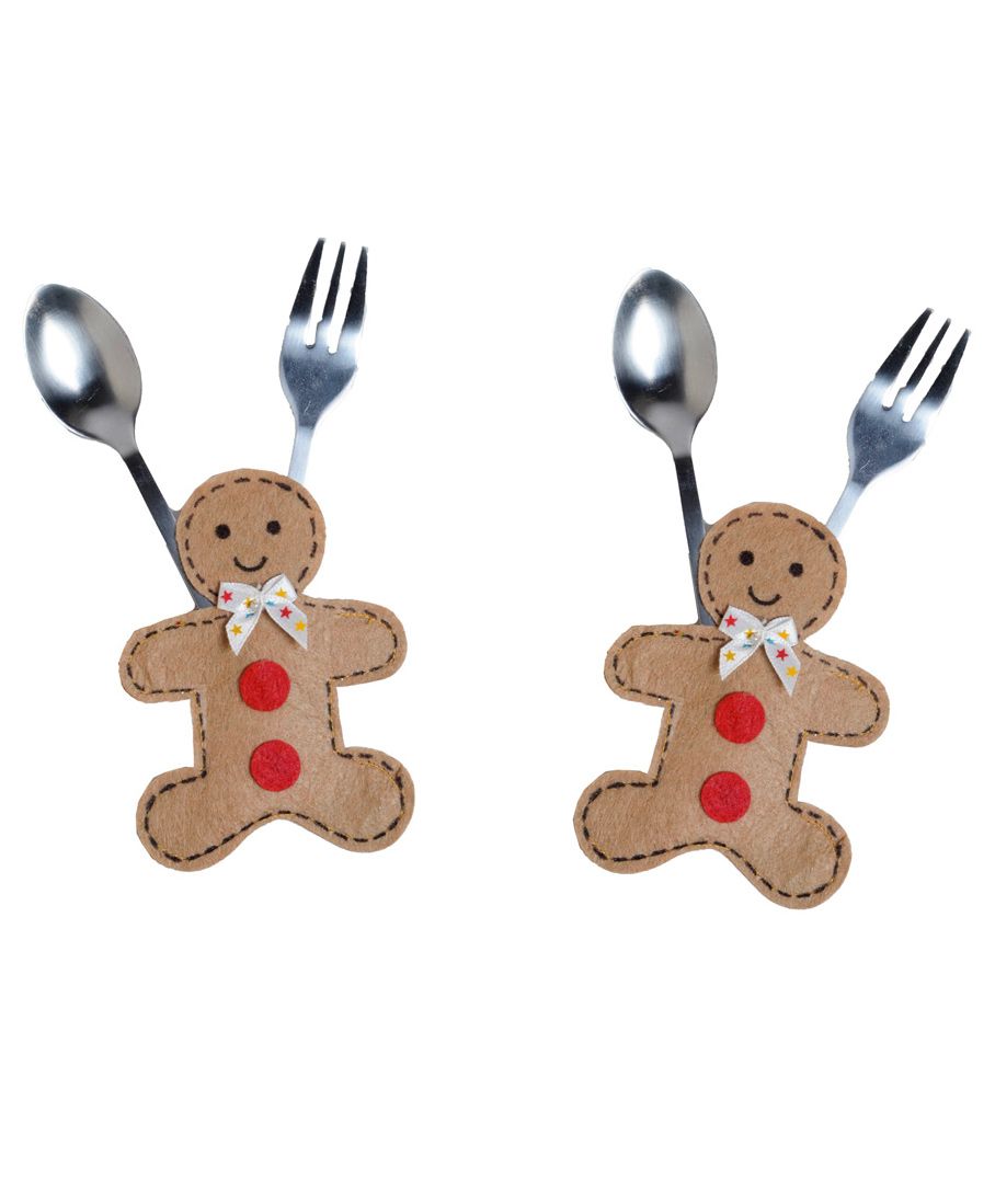 Li'll Pumpkins Gingerman Cutlery Pocket - Beige-picture-21