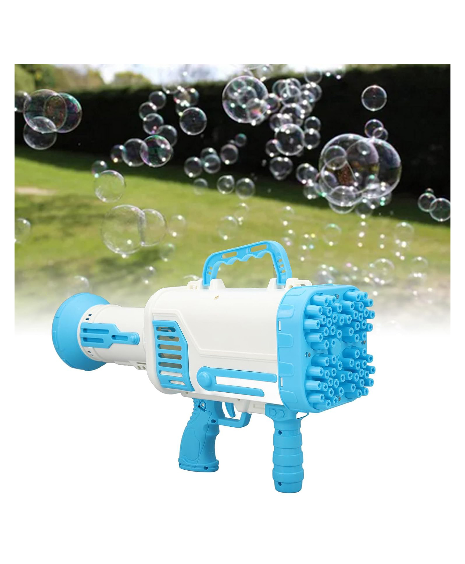 MUREN Bubble Machine Gun With 1 Bubble Liquid Bottle-Tray Battery Operated For Birthday Party/Pool Party & Perfect For Gifting-image-9