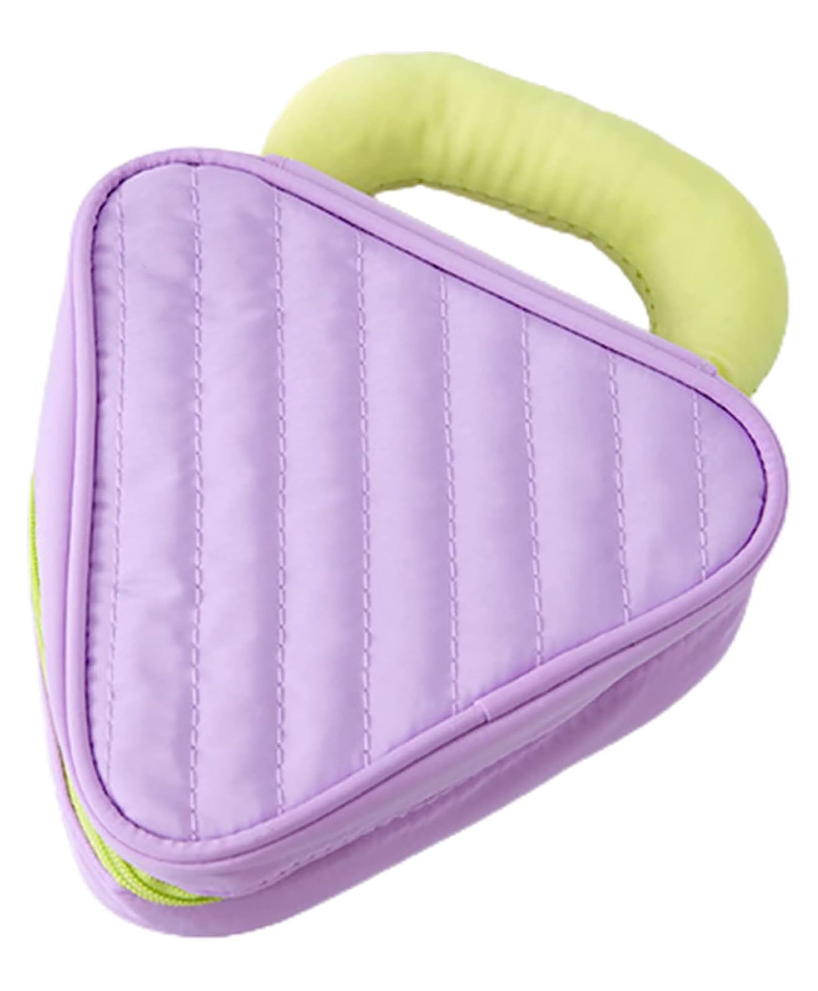 House of Quirk Makeup Organizer Travel Cosmetics Toiletry Bag Macaroon-Colored with Handle (Purple)-picture-13