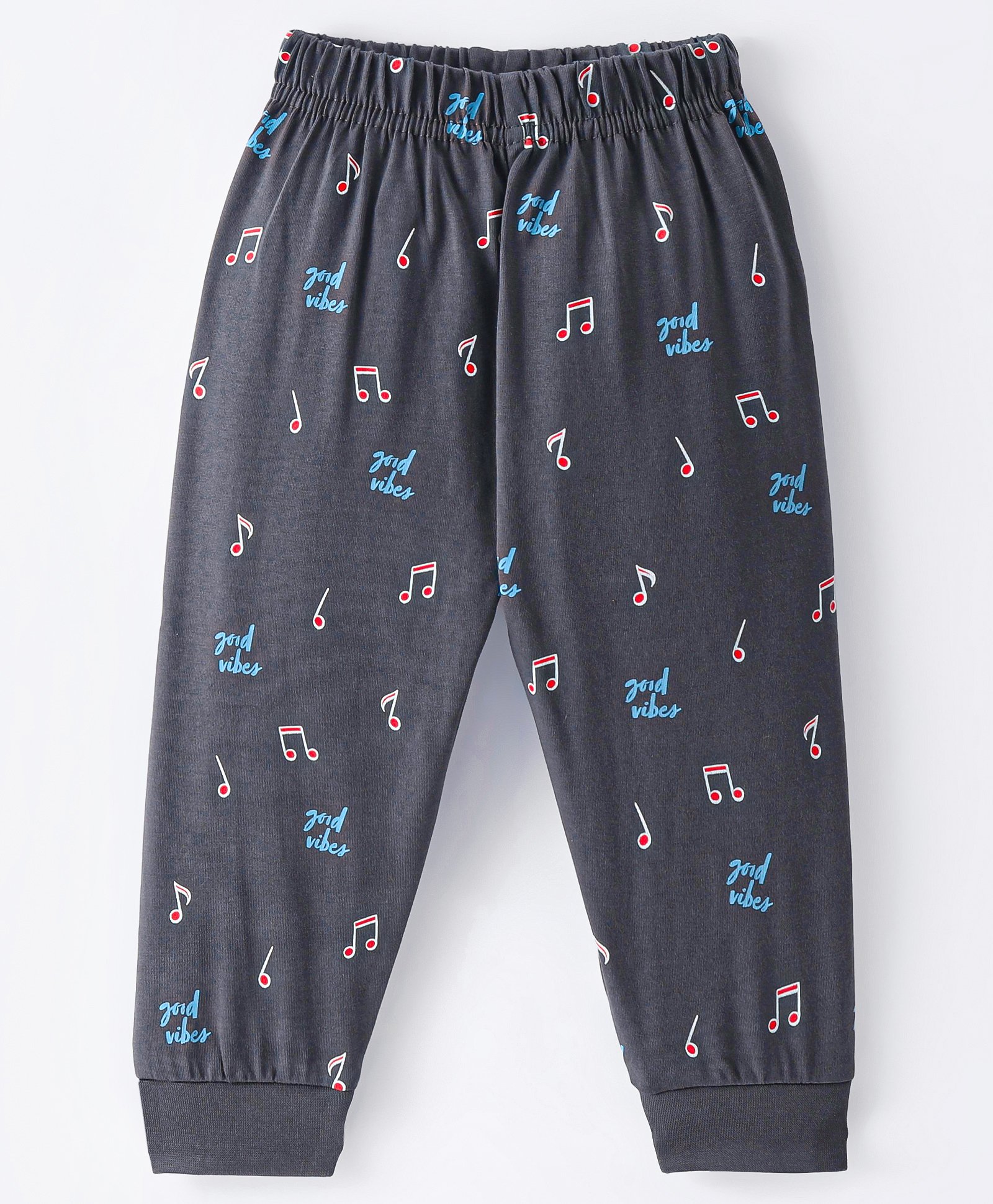 Ollypop Sinker Full Length Lounge Pant with Text Print - Dark Grey-picture-20