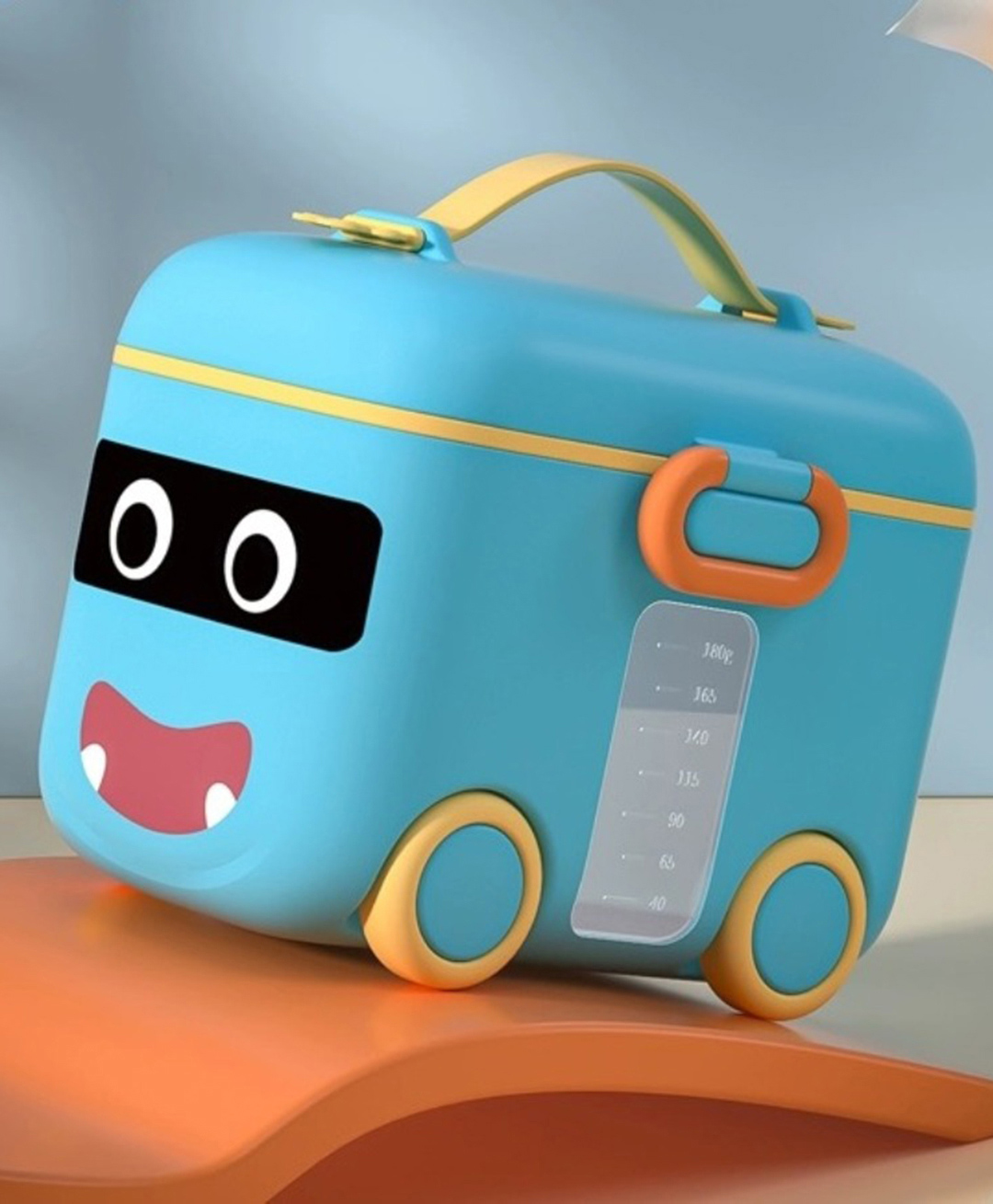 Milk Powder Storage and Dispenser Car Shape - Blue