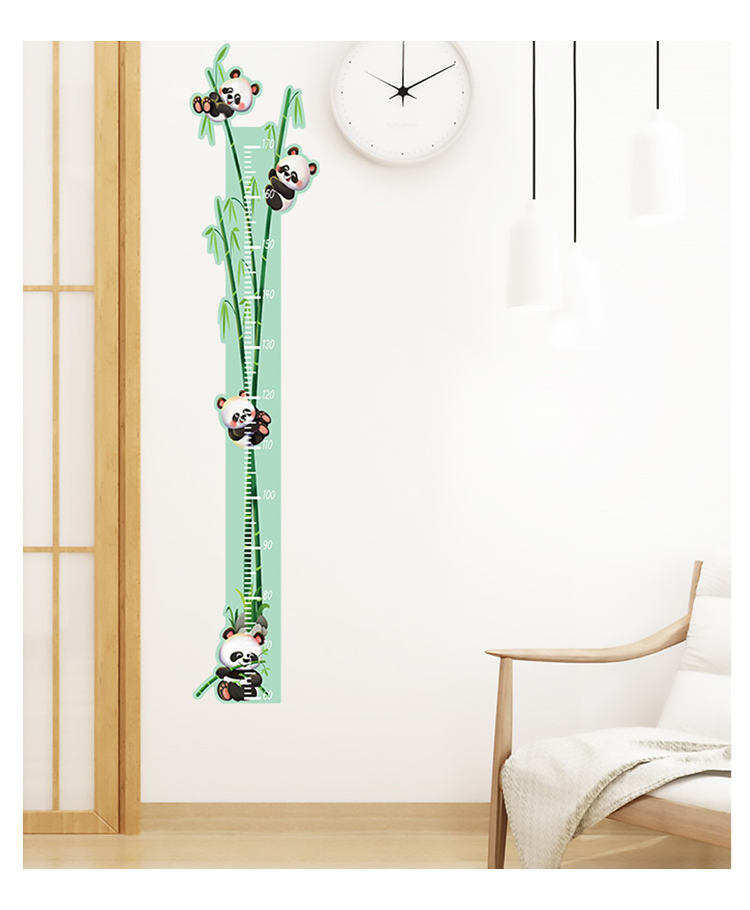 Jaamso Royals Multicolor Measure Animals Self Adhesive Kids Room Decor Wall Sticker (70CM x 50CM)-image-4