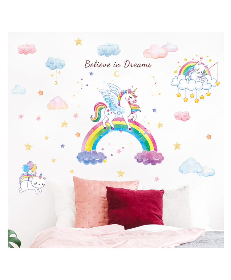 Jaamso Royals Creative Unicorn Kids Room Decor Wall Sticker-picture-36