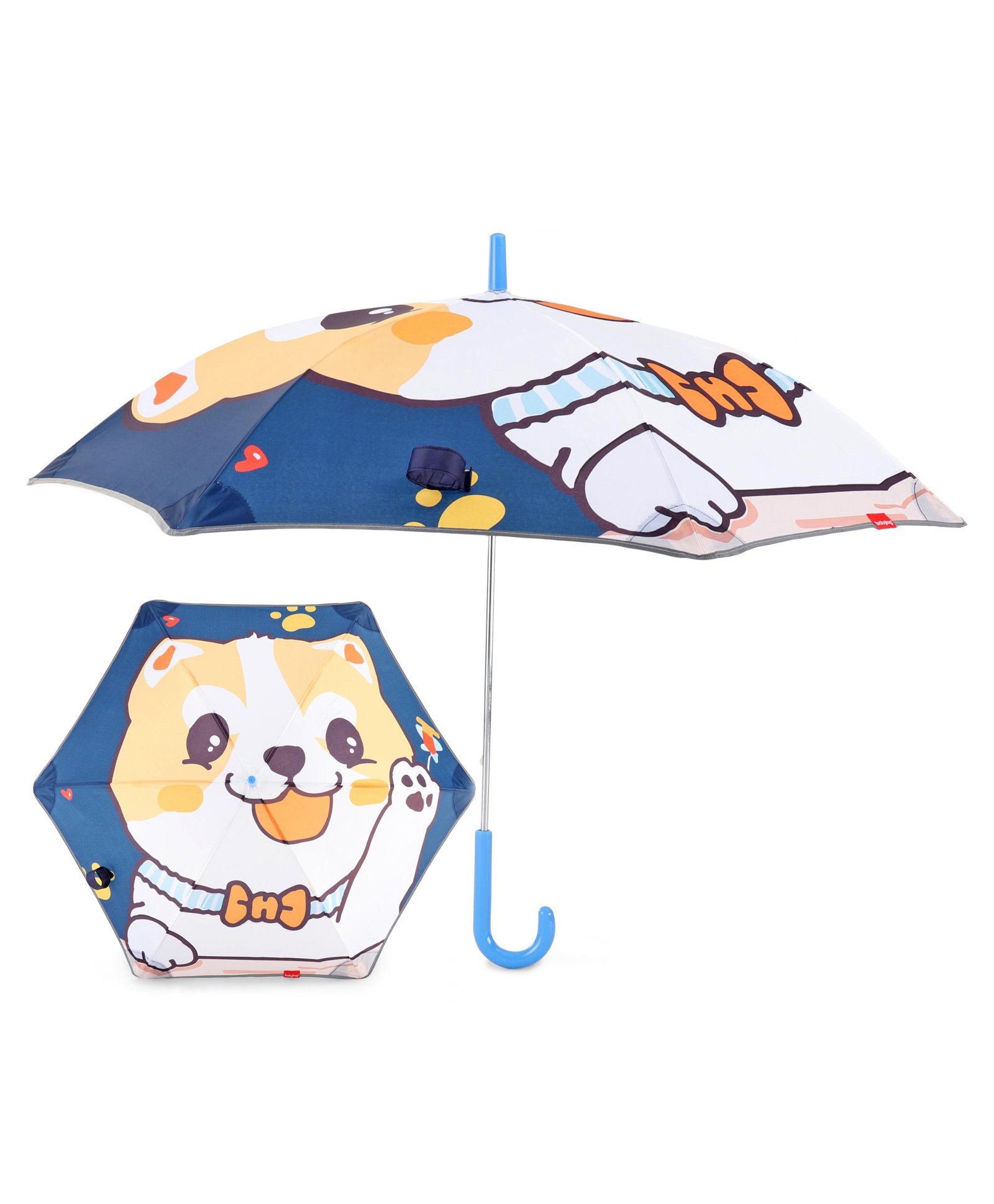 Babyhug Umbrella With Cat Print - Multicolor-picture-27