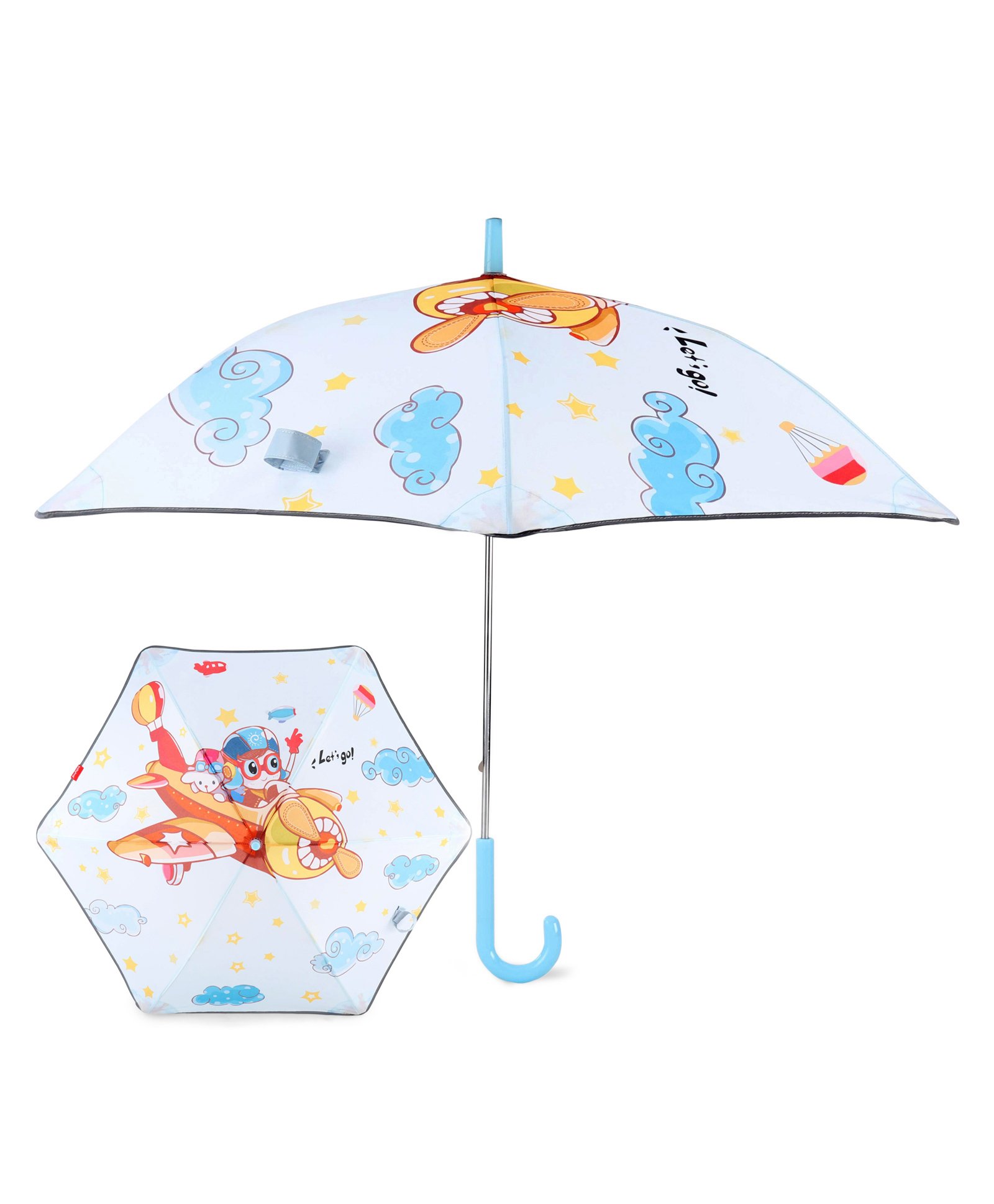Babyhug  Umbrella With Digital Cartoon Print - Multicolor