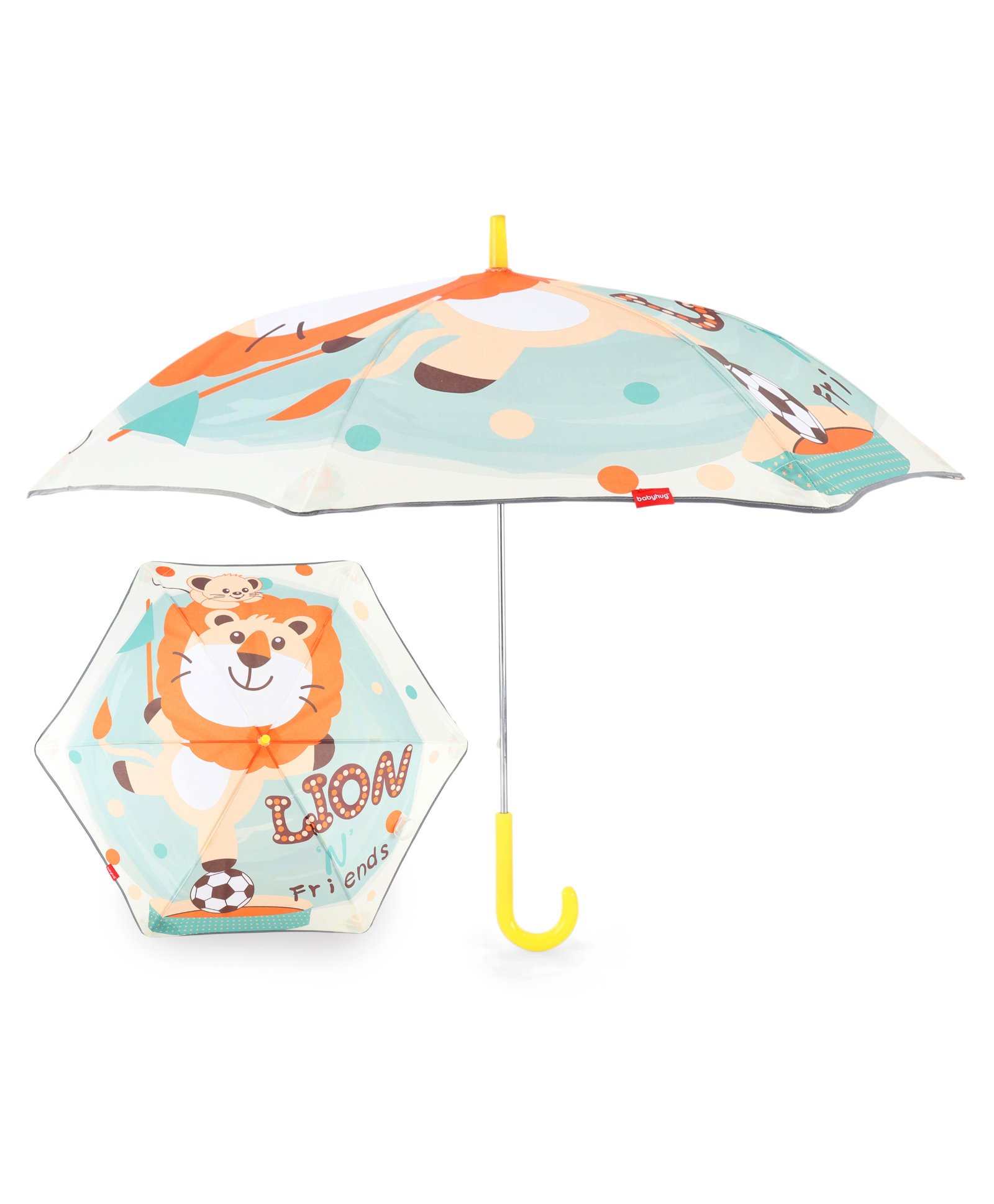 Babyhug  Umbrella With Lion Print - Multicolor-picture-28