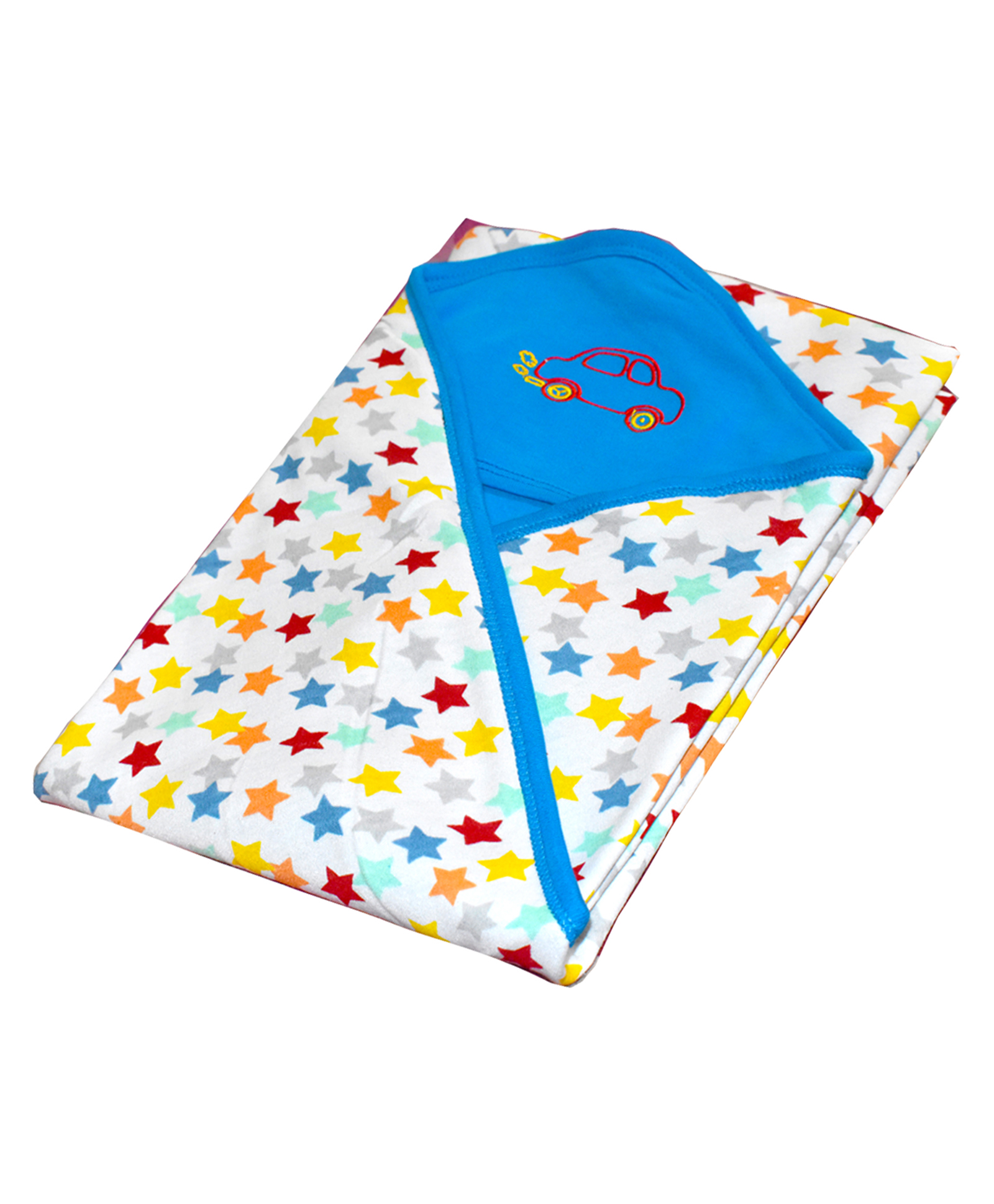 VParents cotton New Born Baby Hooded Wrapper Blanket, sigle layer 0-12 Months -Assorted design deo-picture-27