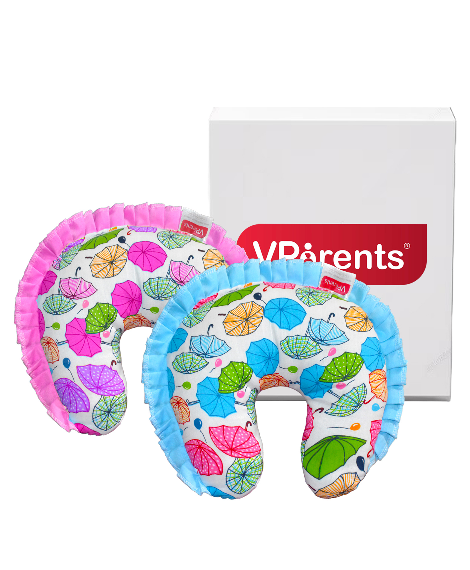 VParents New Born Baby Neck Support Soft Pillow for Head Shaping U Shape Pillow Chunky  (Pink, Blue) 111201 (Pack of 2)-picture-26