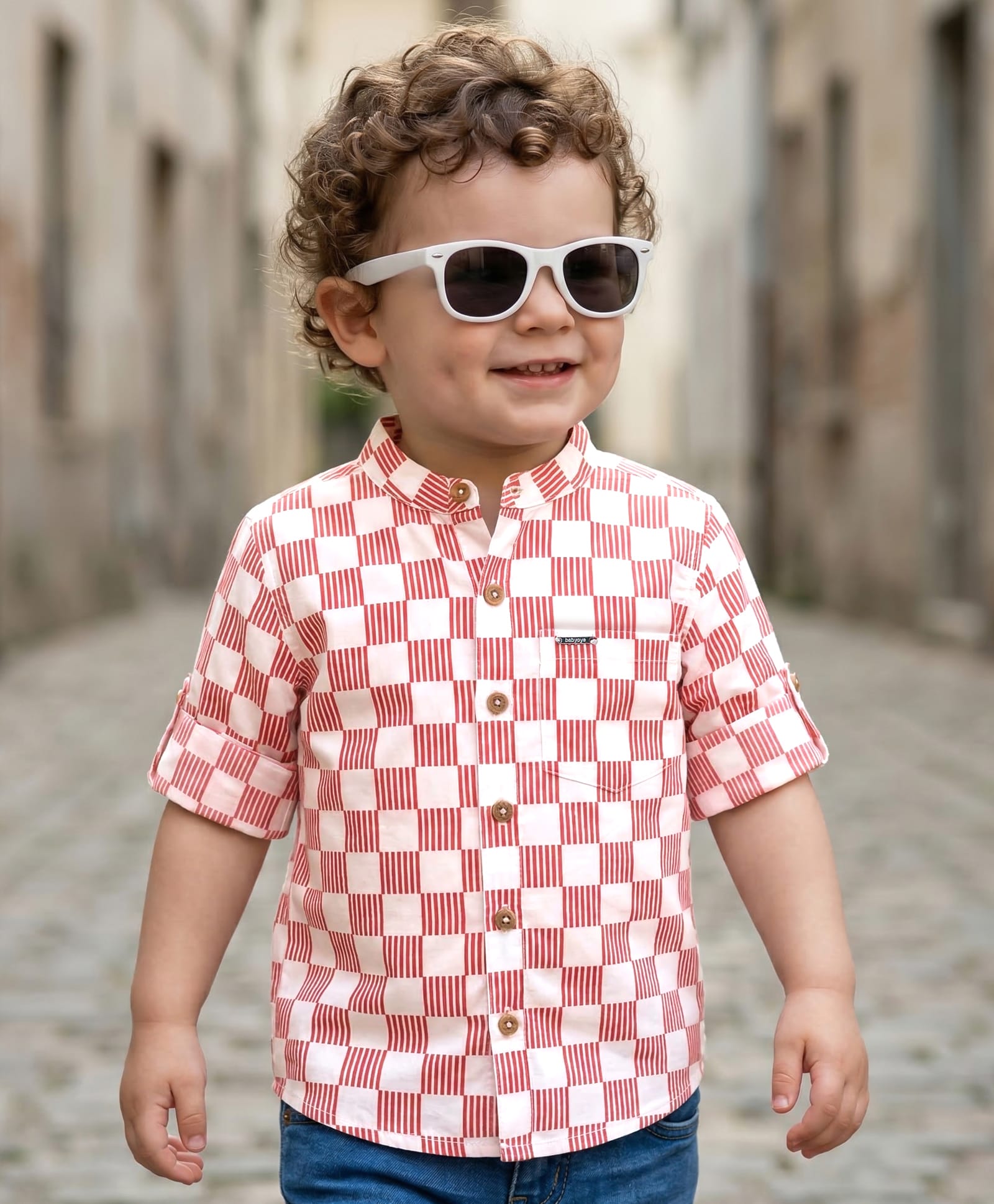 Babyoye Cotton Woven Full Sleeves Checks  Shirt - Multicolour-picture-2