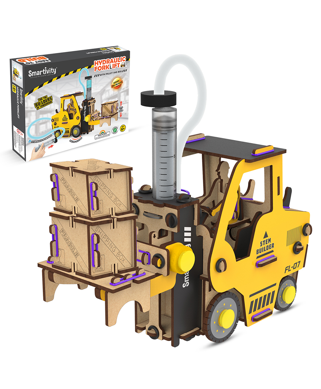 Smartivity Hydraulic Forklift STEM DIY Construction Activity Kit - Multicolor-image-43