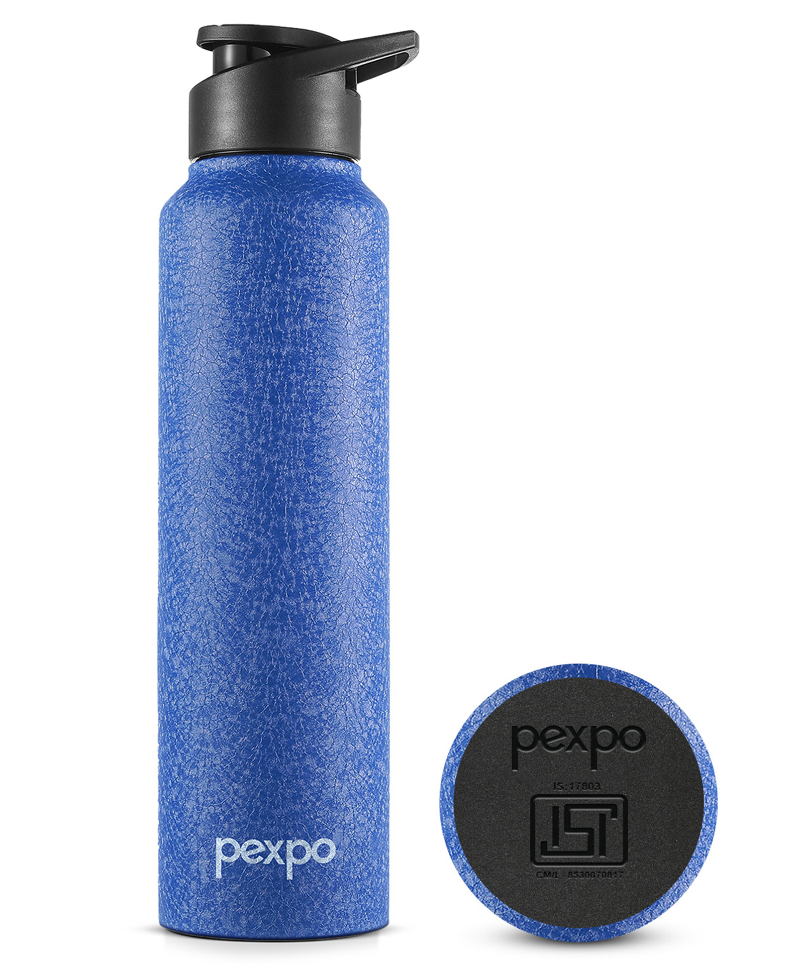 Pexpo Chromo Stainless Steel Sports/Fridge Sipper Water Bottle 1 Litre, Blue | Eco friendly | BPA Free | Water Bottle for Office, Gym, School, Yoga, Trekking, Men, Women and Kids-image-48
