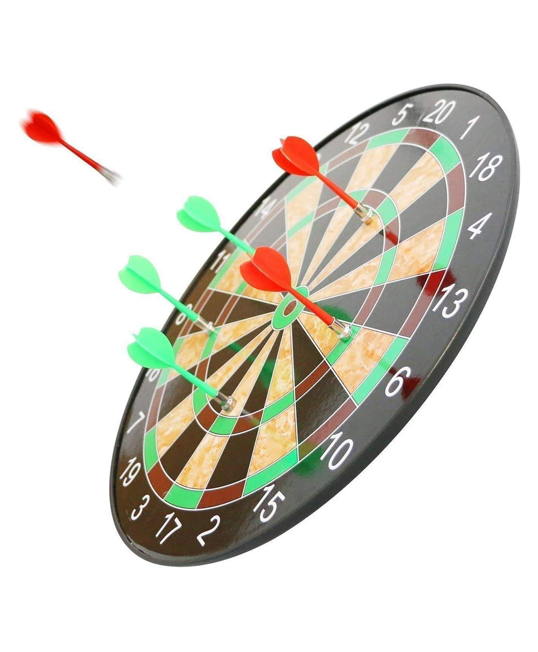 SVE Premium Magnetic Dart Board with 6 Darts - Fun Indoor and Outdoor Dart Game Set - 40.5 CM-image-2