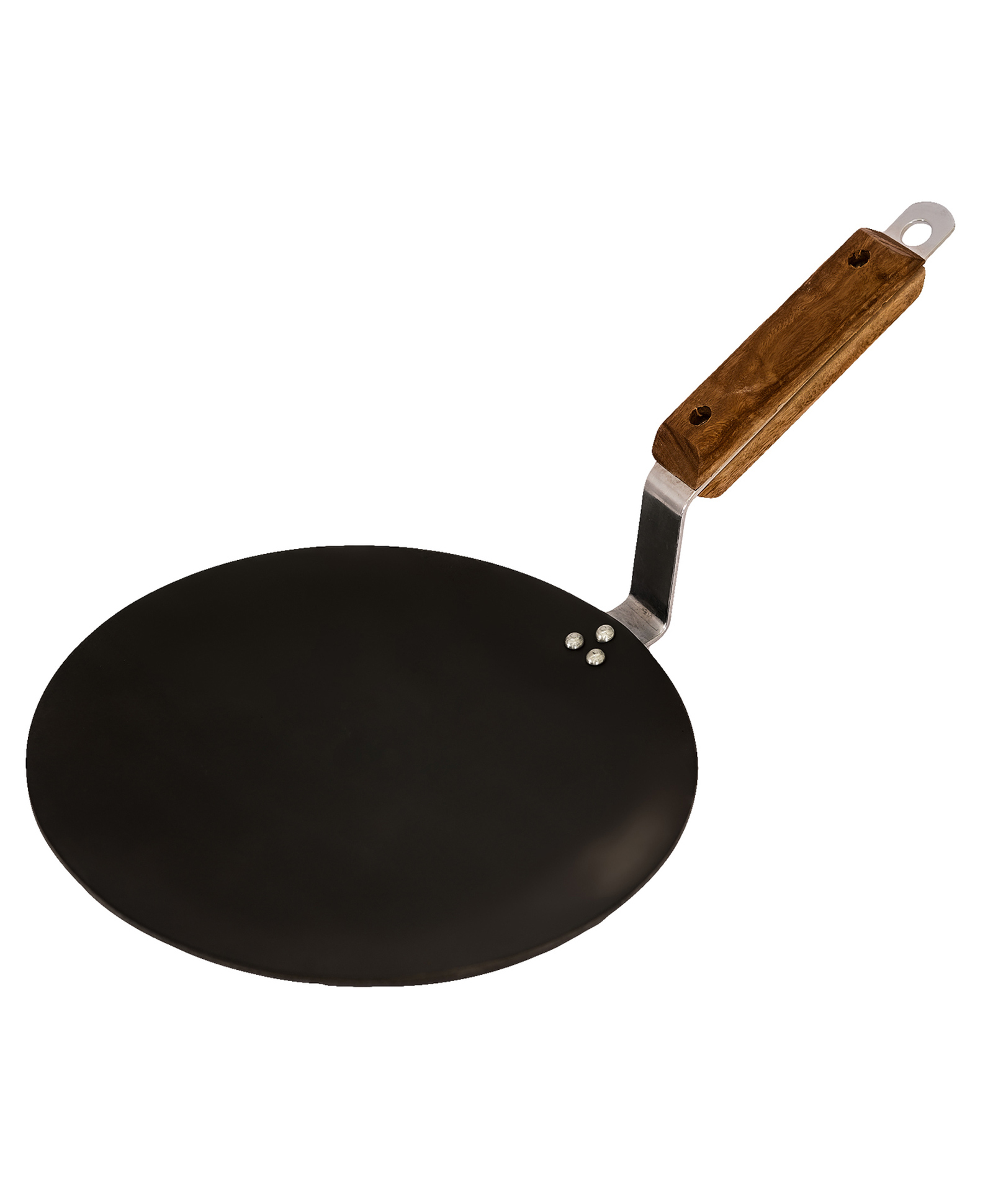 Femora Iron Concave Tawa 10 Inch  Tava for Roti with Strong Wooden Handle Black-image-39