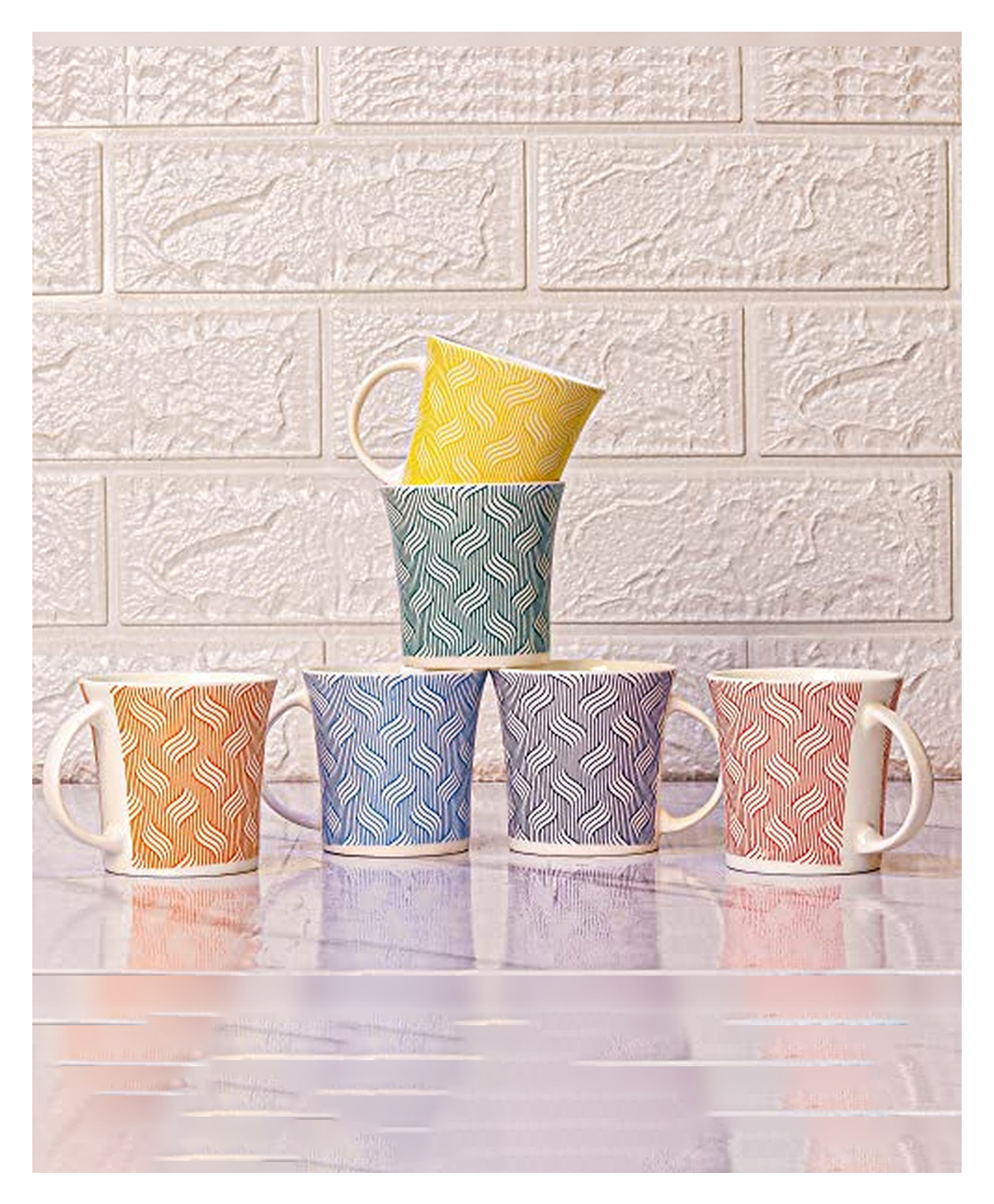 Femora Bamboo Root Pattern Tea Cups, Ceramic Tea Cups, Coffee Mugs-image-39