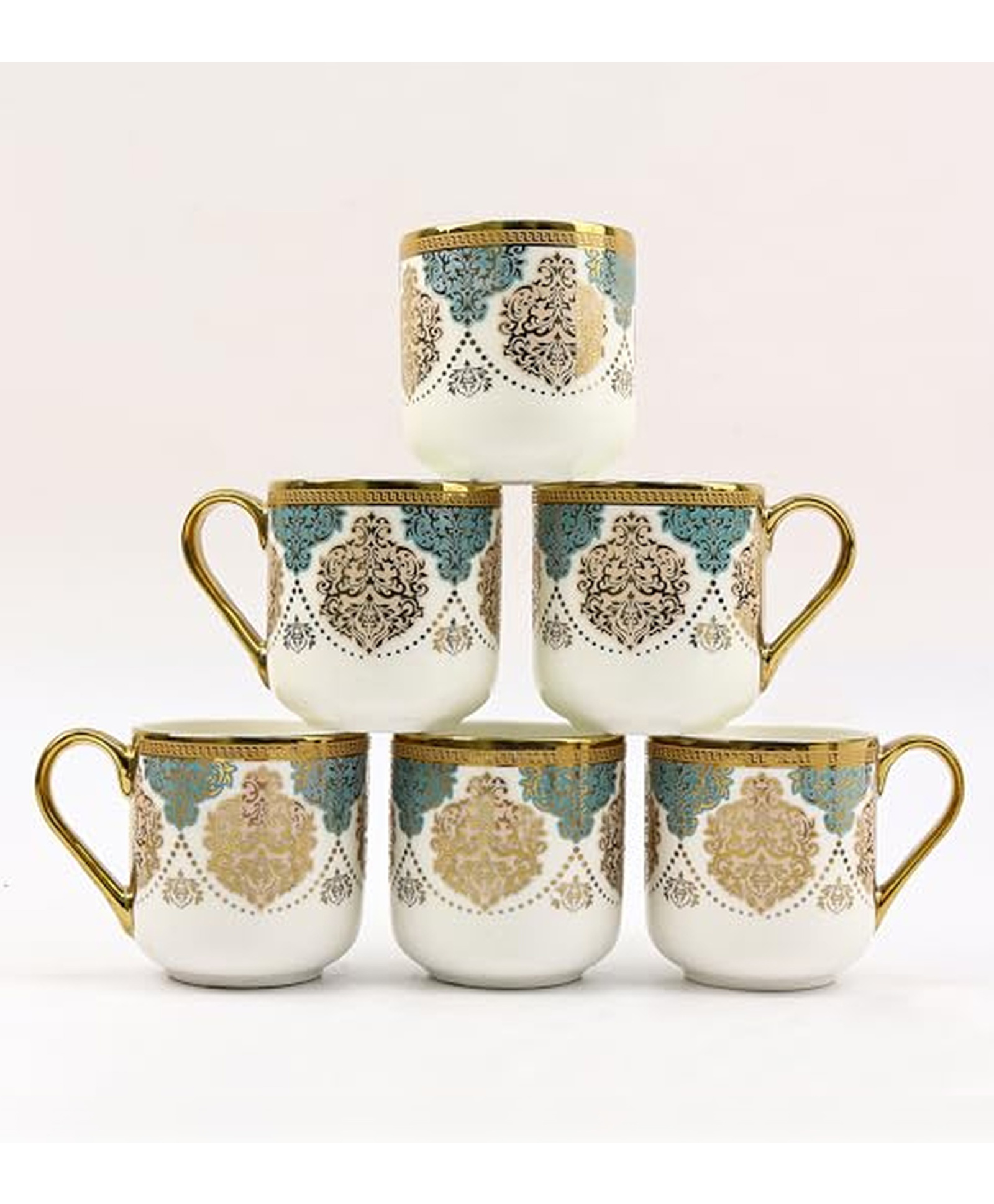 Femora Golden Royal Crown Green Tea Mugs, Ceramic Tea Cups, Coffee Mugs-image-7