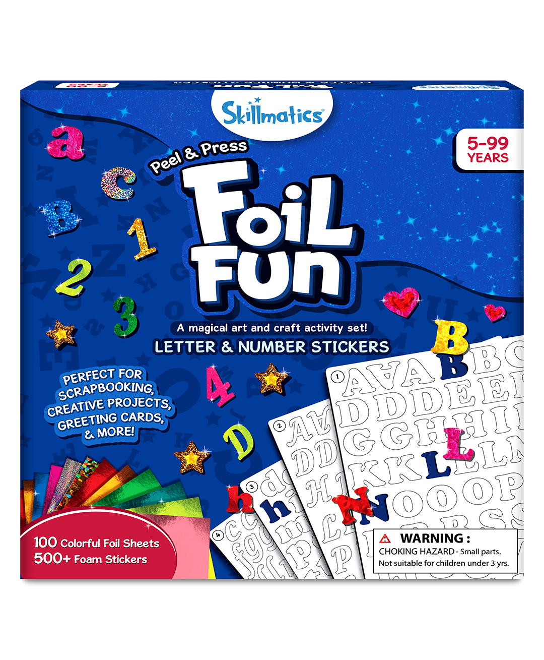 Skillmatics Art and Craft Activity Foil Fun Letter and Number Stickers Mess Free Art Craft Kits and Supplies DIY Creative Activity Gifts for Girls & Boys-picture-9