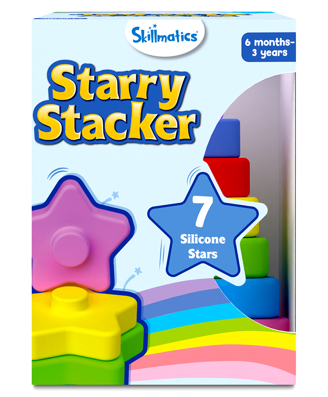 Skillmatics Silicone Stacking Toys Starry Stacker Montessori Toys and Games Activity and Learning Toy for Infants Toddlers Kids Gifts for Ages 6 Months to 3 Years-picture-43
