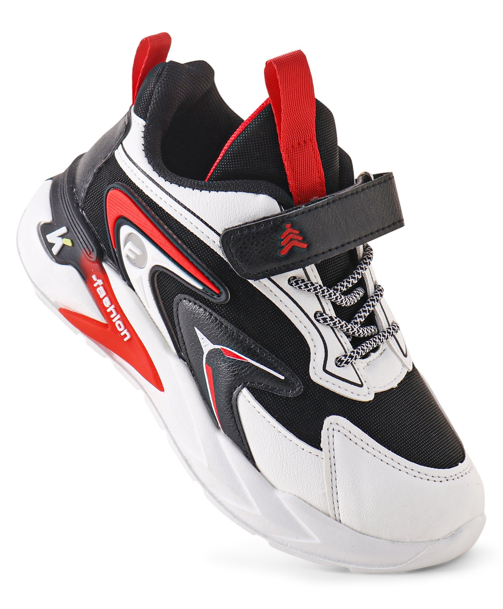 Pine Kids Sneakers Shoes with Velcro Closure- Black-image-41