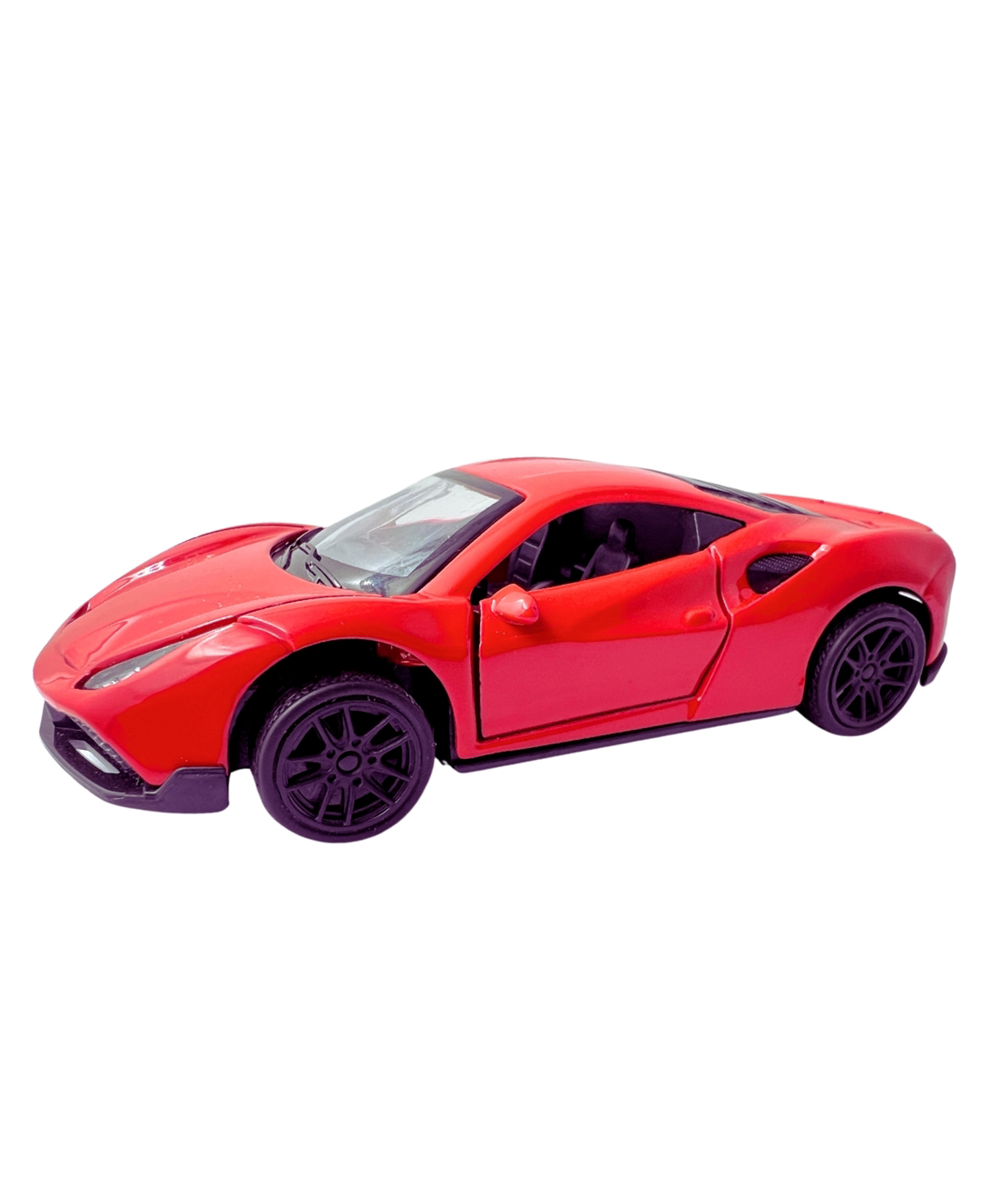 PLUSPOINT Die-Cast Car Toy 1:43 Scale with Pull Back Action Openable Doors Realistic Sports Model Metal Car for Kids and Adults - Red-picture-29
