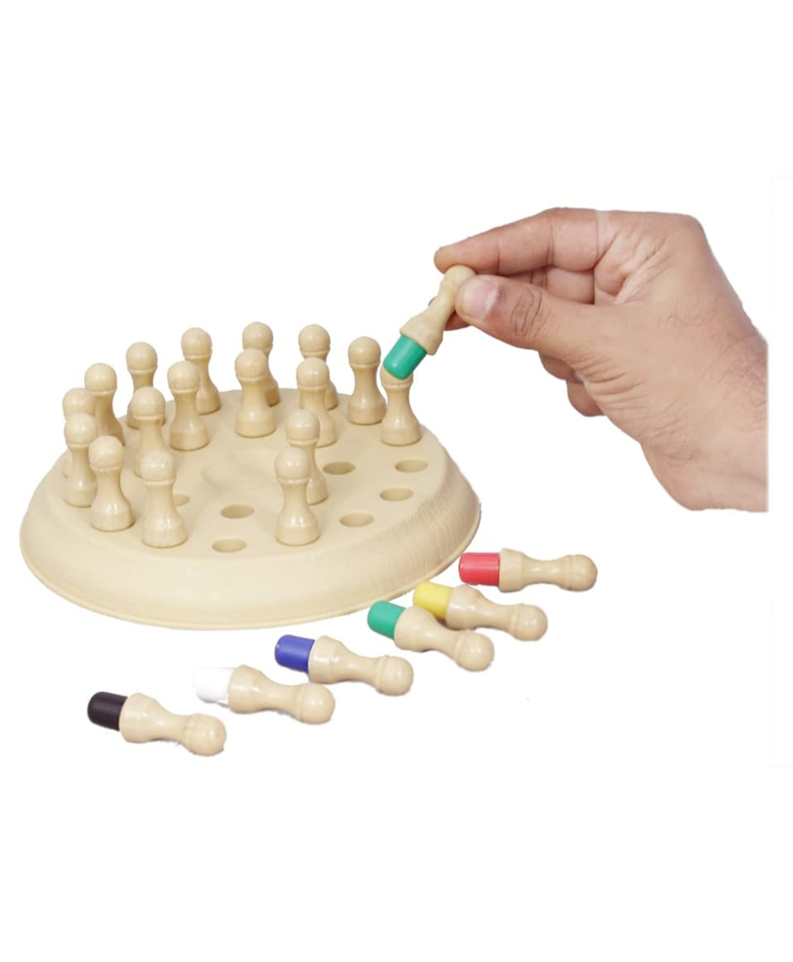 PLUSPOINT Memory Match Stick Colorful Chess Family Board Games |Montessori Preschool Learning Educational Toy- PACK OF 1-image-28