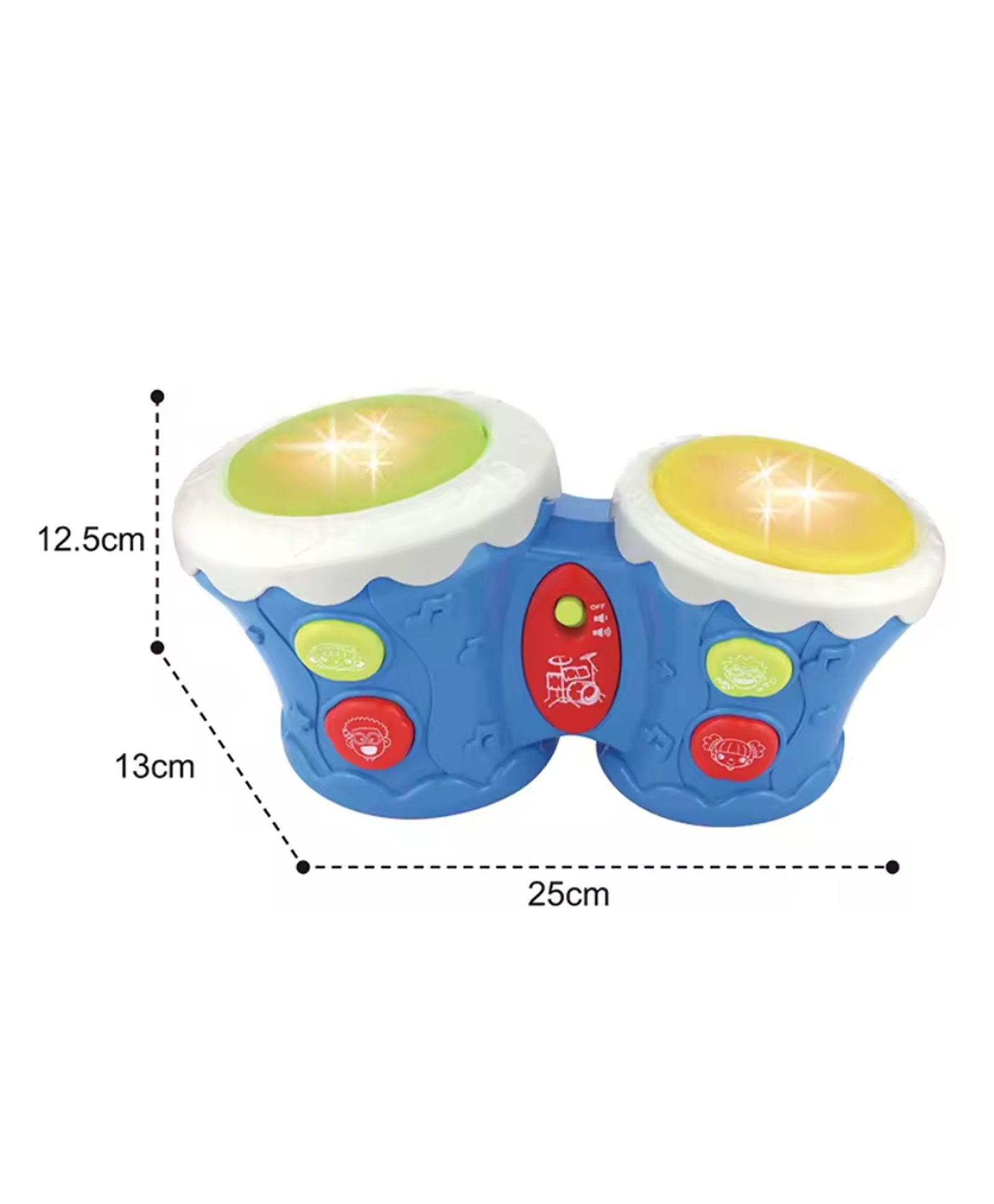 AKN TOYS New educational multi-function Baby musical drum music hand drum instrument baby toys - PACK OF 1 - COLOR MAY VARY-picture-4