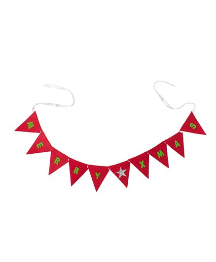Li'll Pumpkins Merry X-Mas Traingle Buntings - Red-picture-39