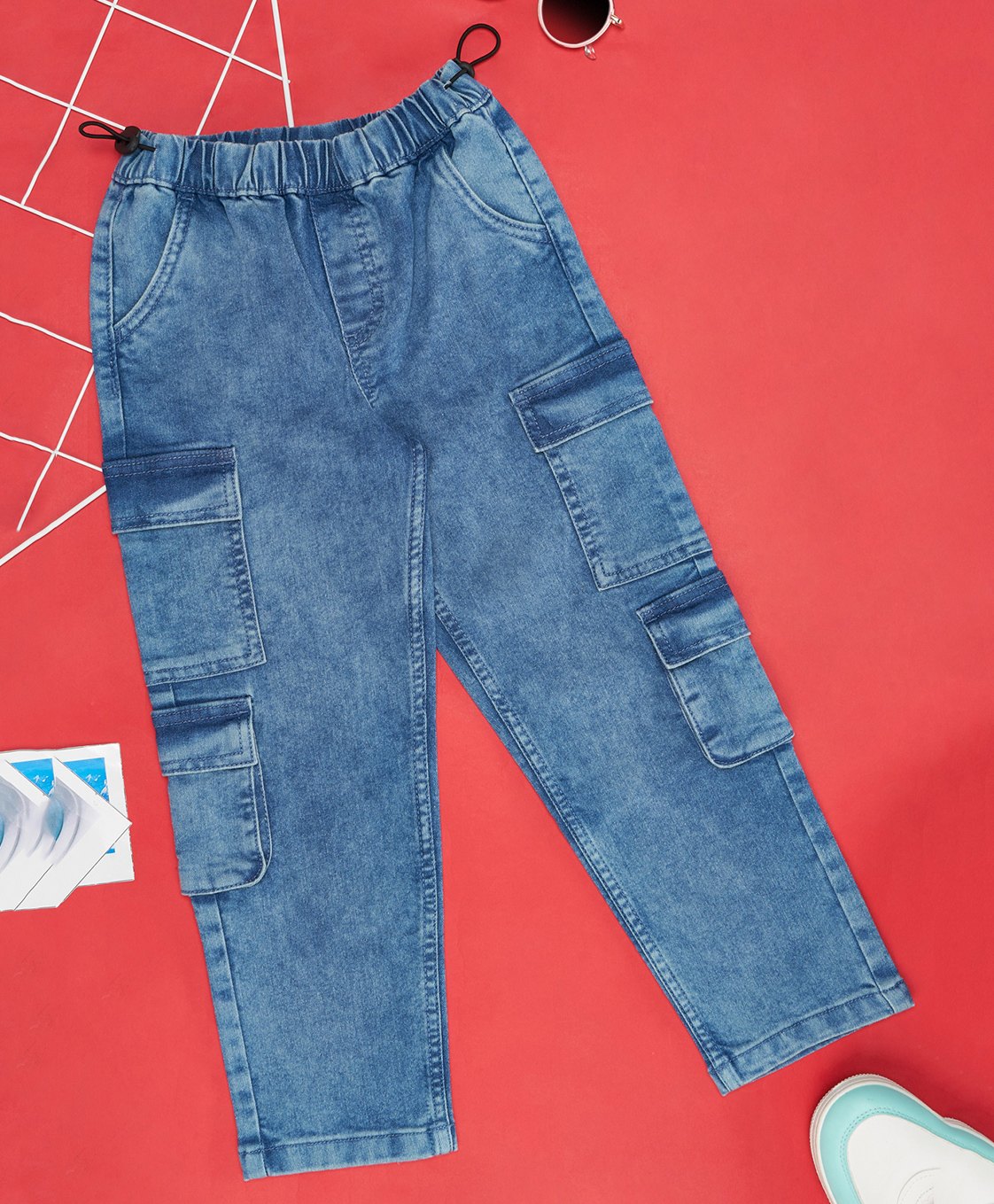 Pantaloons Junior Cotton Mild Washed Jeans - Light Blue-picture-27
