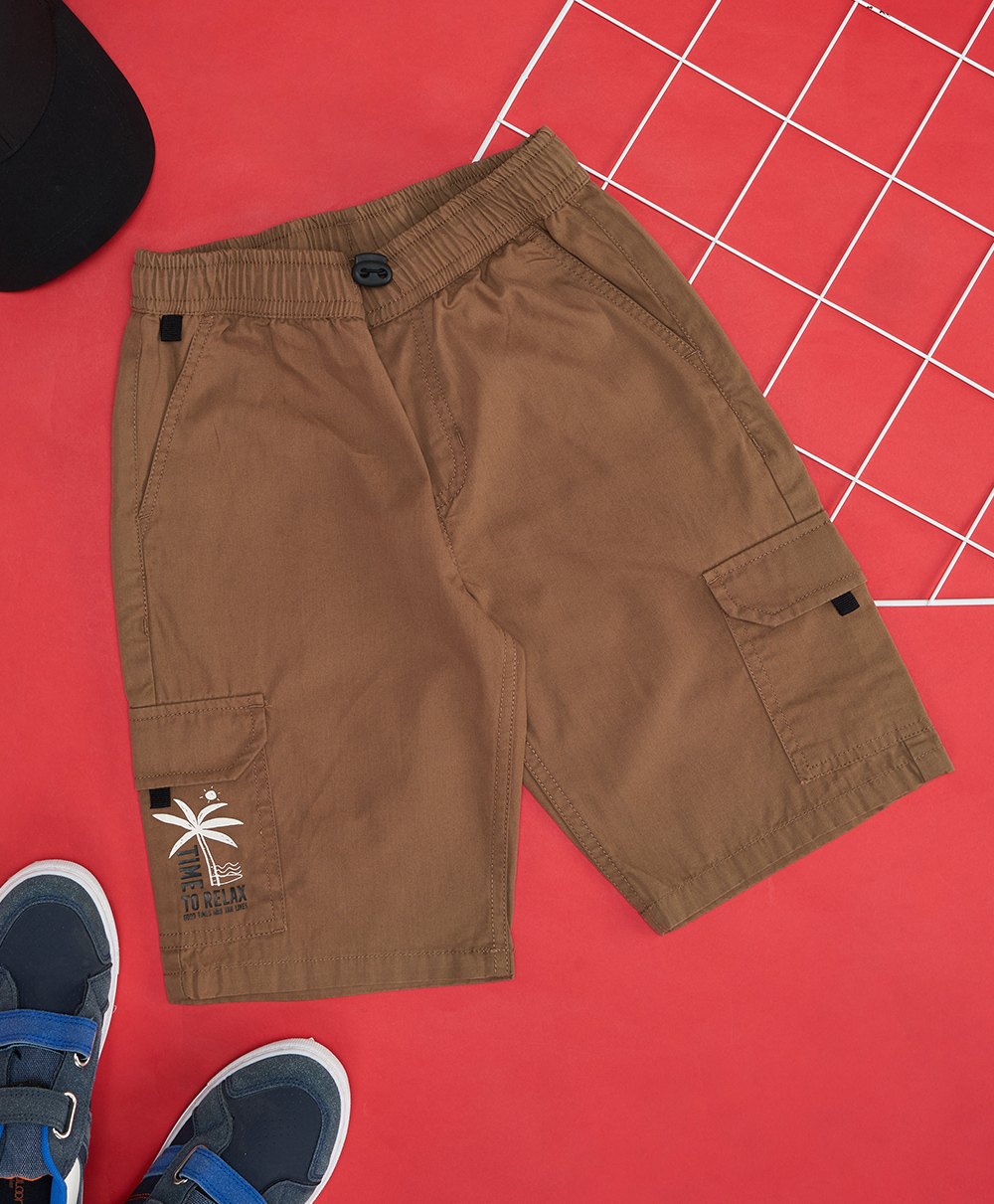 Pantaloons Junior Tree Printed Shorts - Tobacco Brown-picture-24