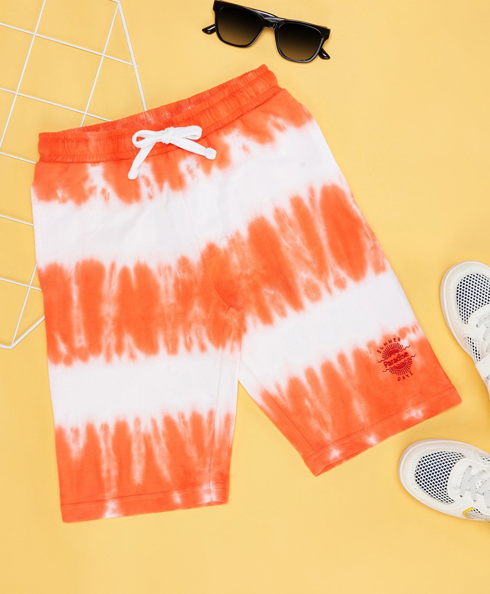 Pantaloons Junior Tie Dye Shorts - Bright White-image-28
