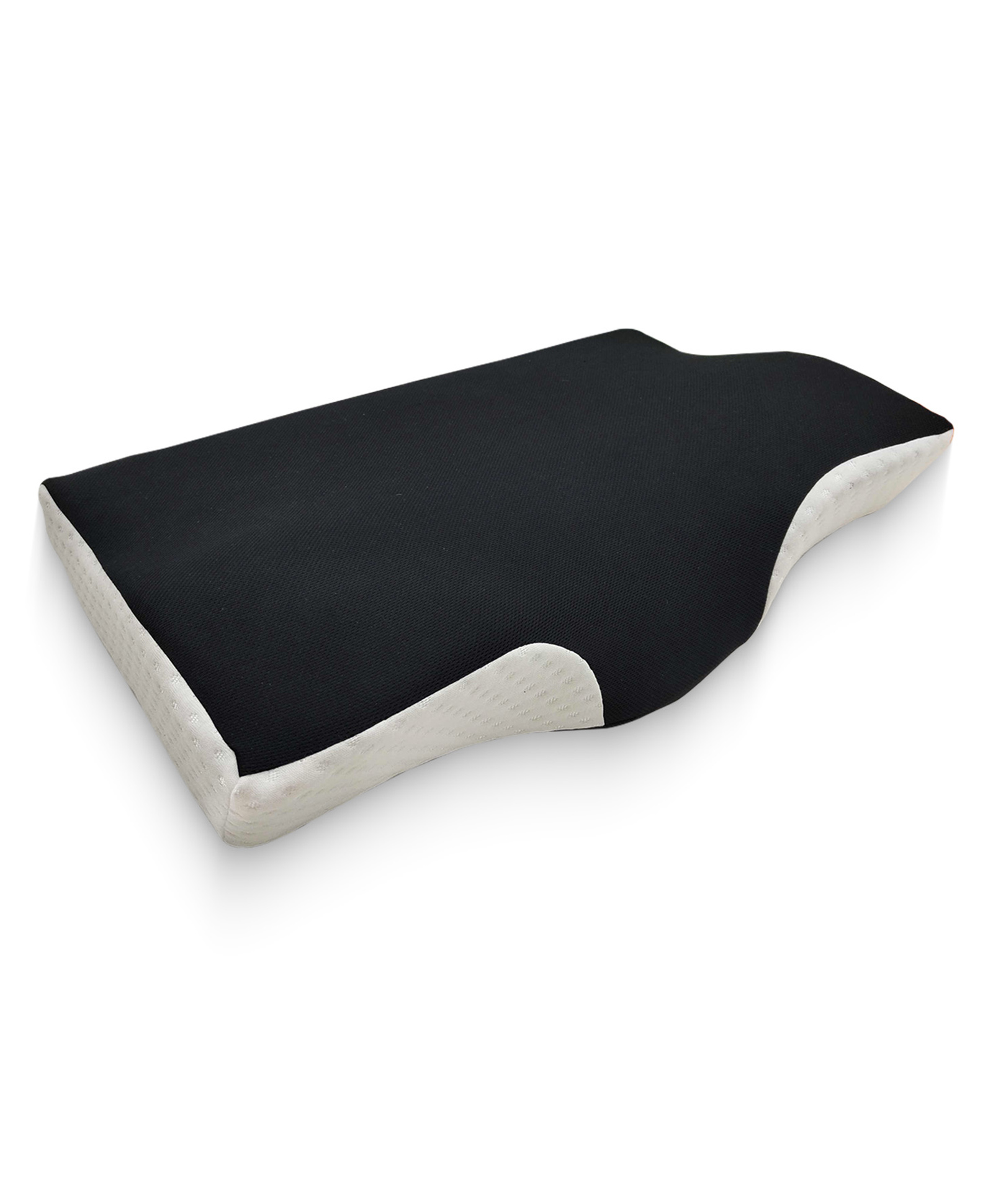 sleepsia SleepsiaSleepsia Orthopedic Memory Foam Pillow, Contour Cervical Pillow for Neck (Black/White, Pack of 1)-picture-2