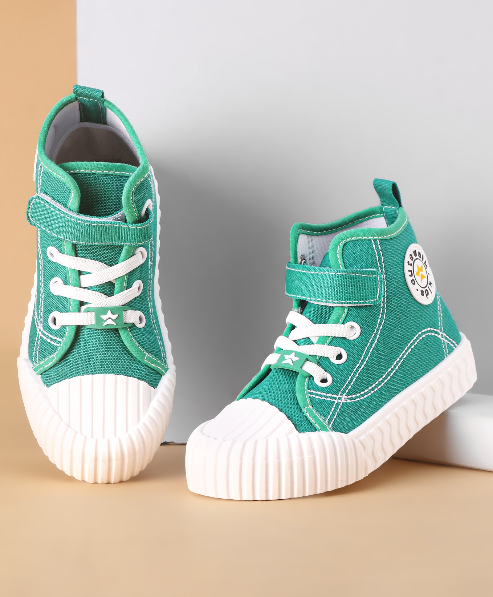 Cute Walk by Babyhug Casual Shoes with Velcro Closure - Green-picture-26