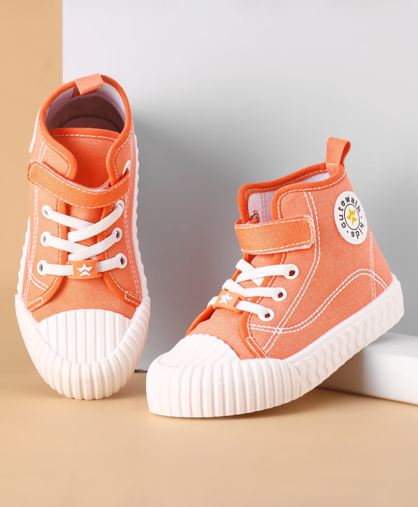 Cute Walk by Babyhug Casual Shoes with Velcro Closure - Orange-picture-24